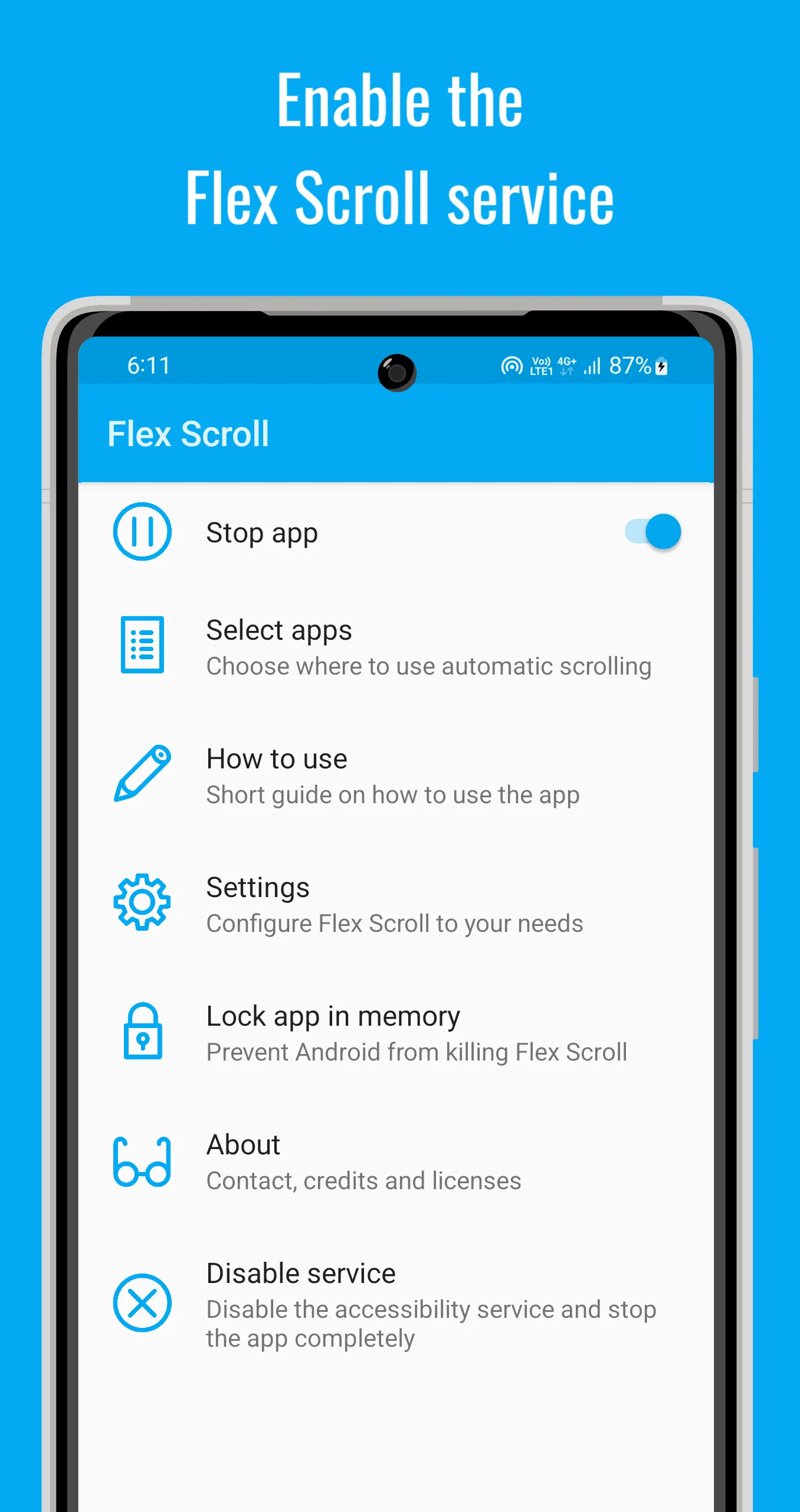 Flex: Multi-Speed Auto Scroll | Indus Appstore | Screenshot