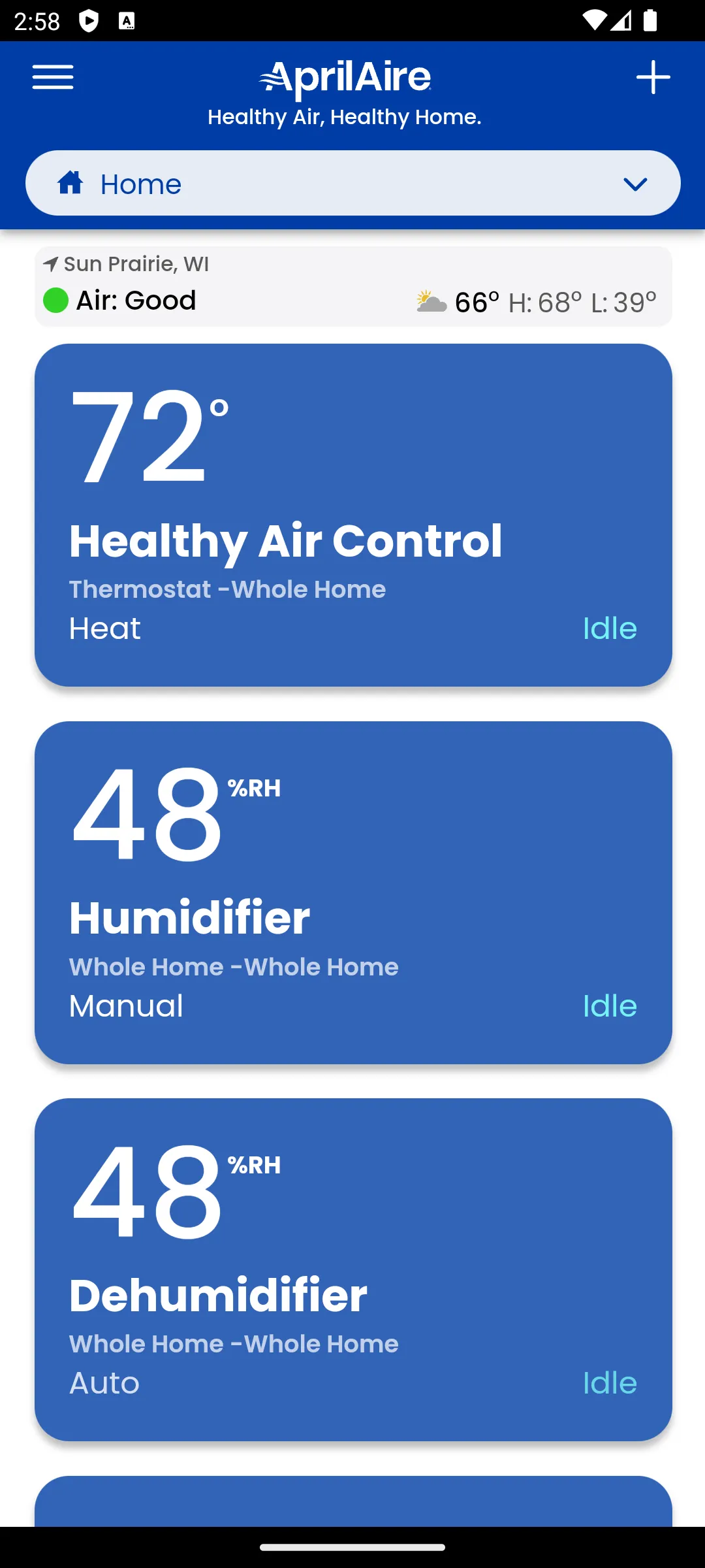 AprilAire Healthy Air | Indus Appstore | Screenshot