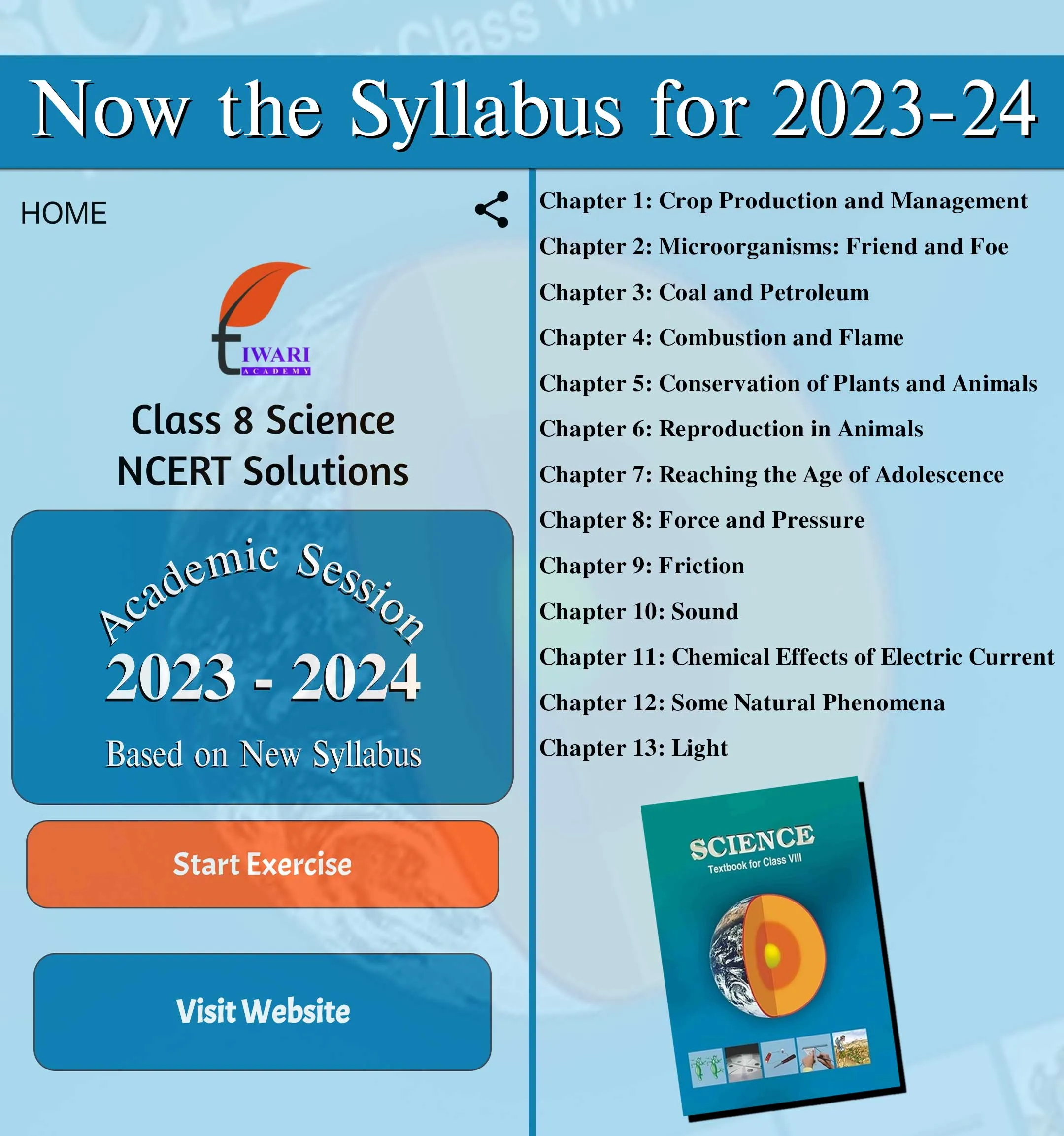 Class 8 Science for 2023-24 | Indus Appstore | Screenshot