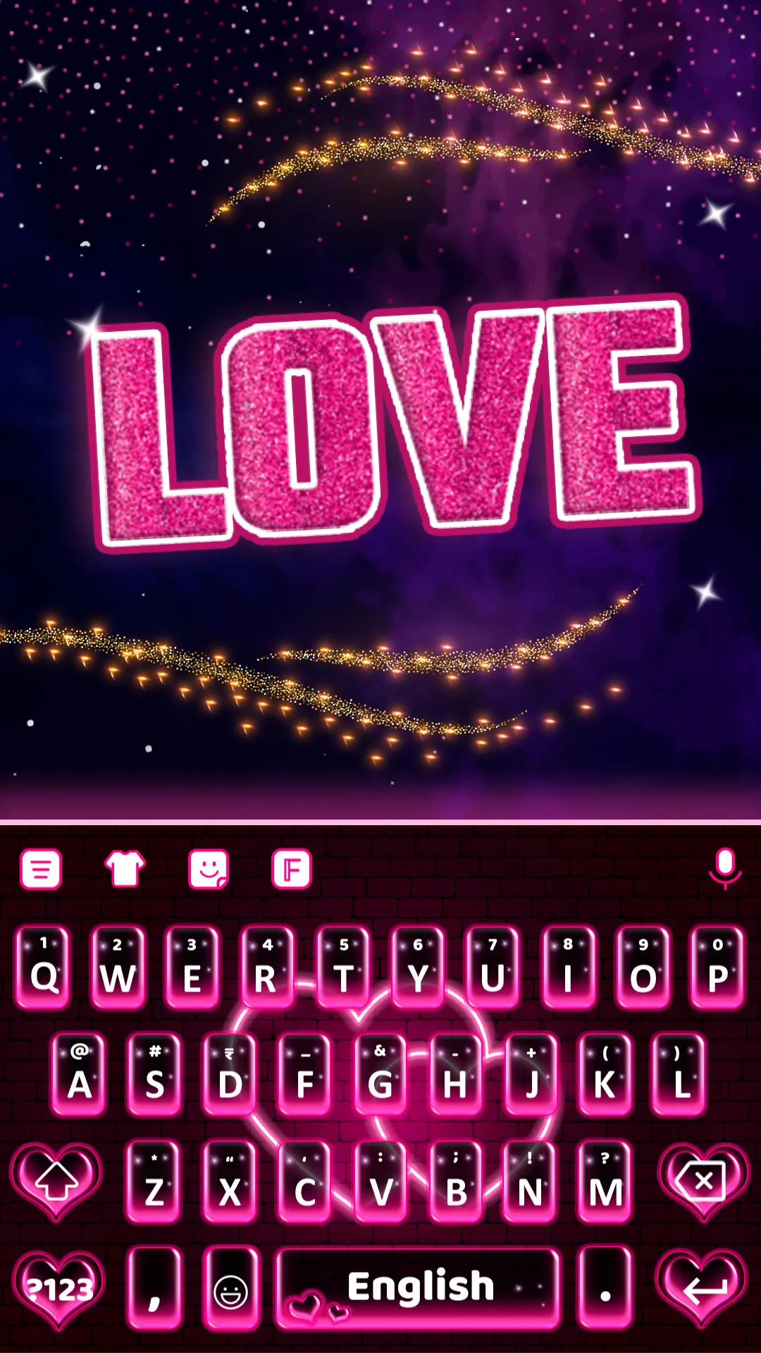 Love Keyboard - Neon Themes | Indus Appstore | Screenshot