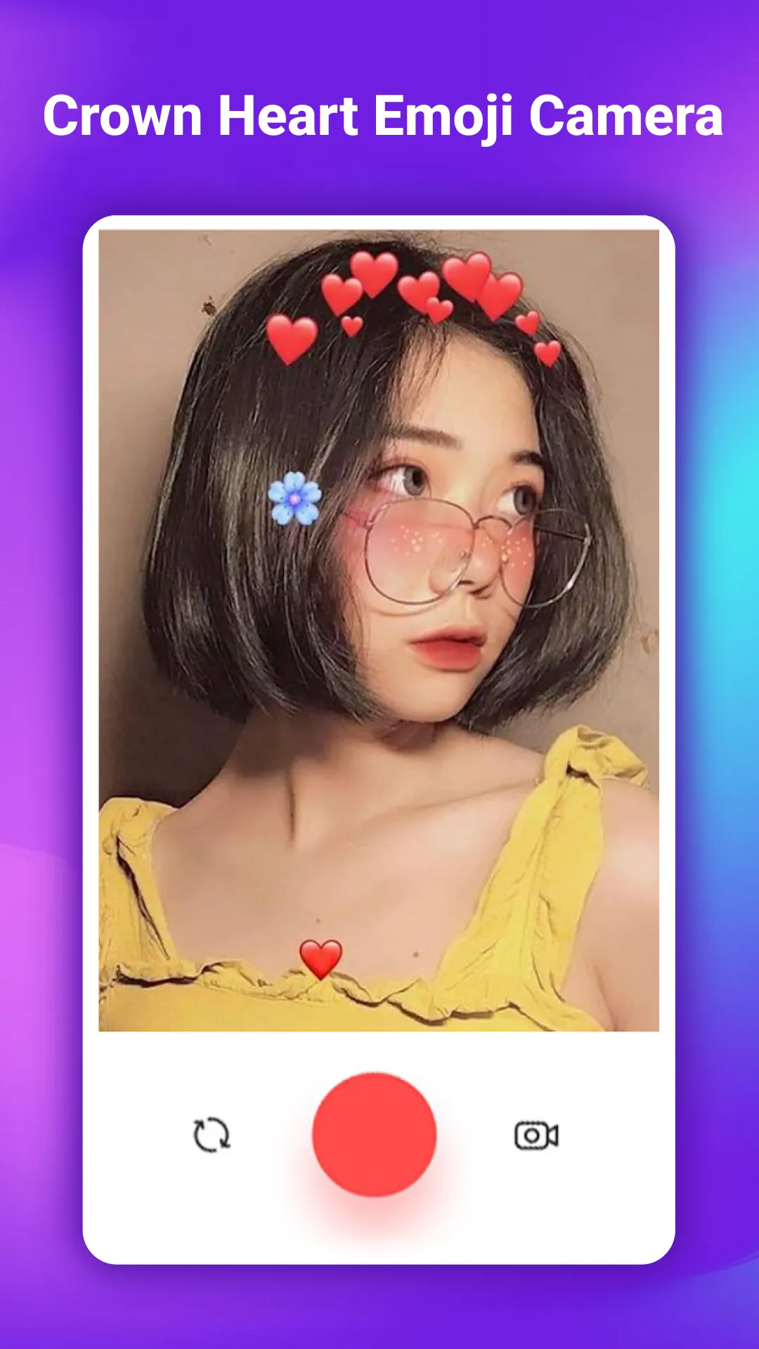 Crown Heart Emoji Camera | Indus Appstore | Screenshot