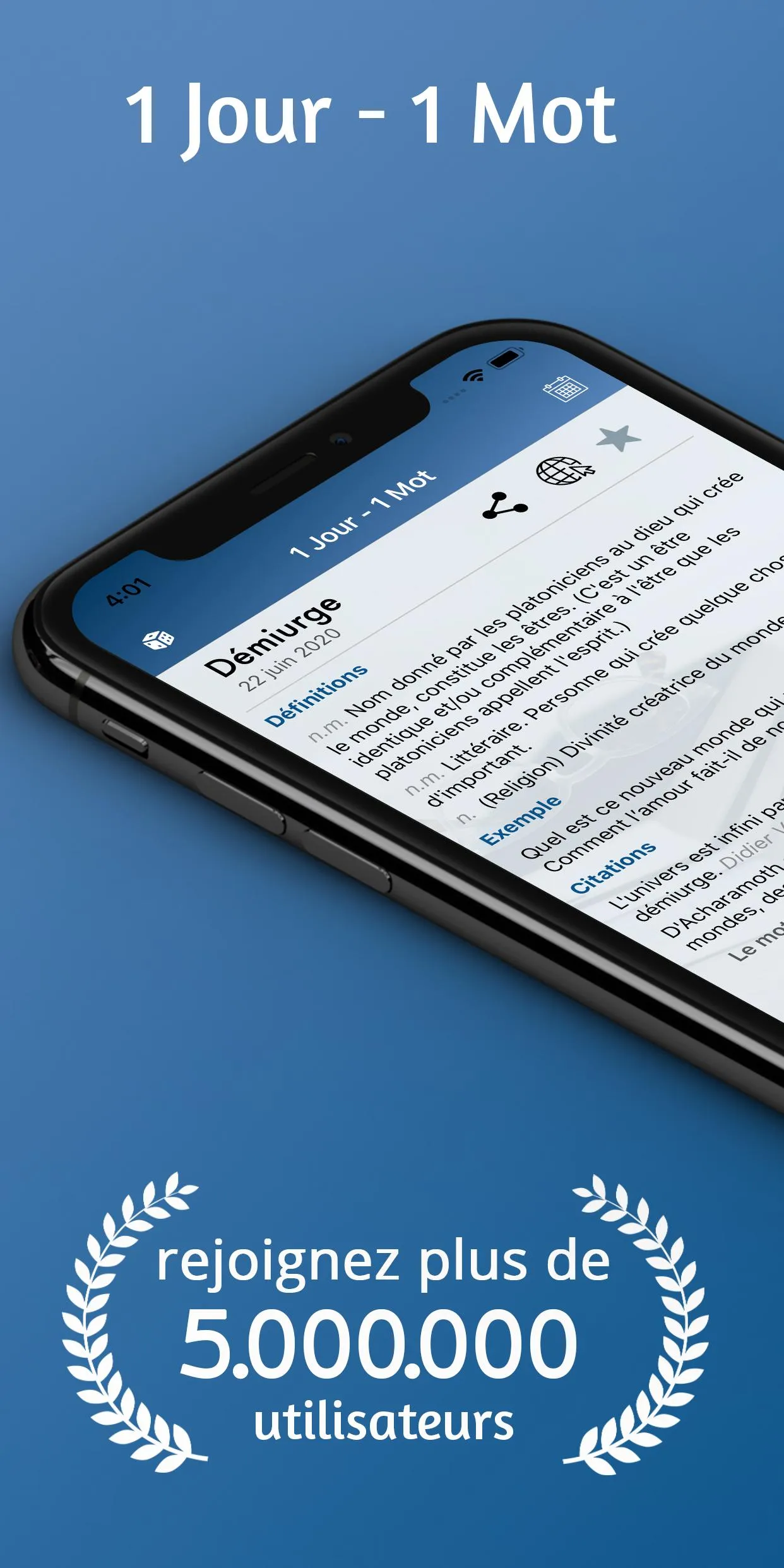 1 Jour - 1 Mot : Dictionnaire | Indus Appstore | Screenshot