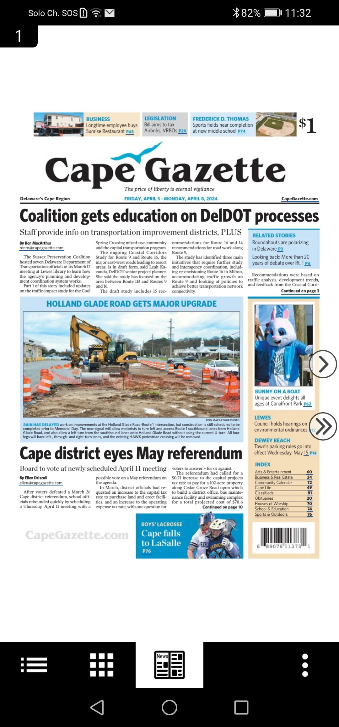 Cape Gazette eEdition | Indus Appstore | Screenshot