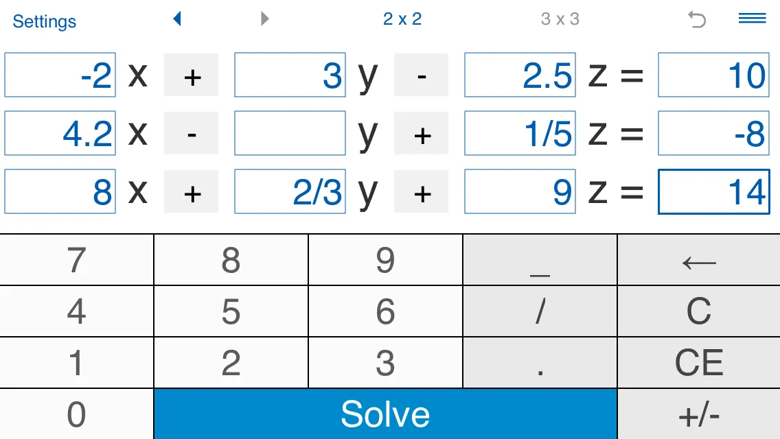 System of Equations Solver | Indus Appstore | Screenshot