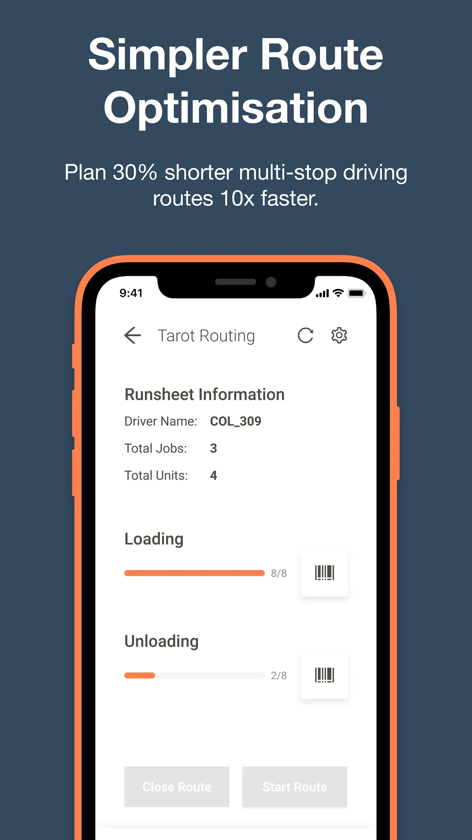 Tarot Routing Driver Runsheet | Indus Appstore | Screenshot