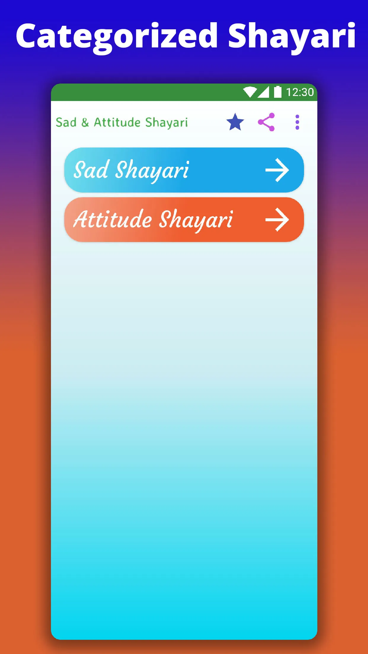 Sad Attitude Shayari Hindi | Indus Appstore | Screenshot