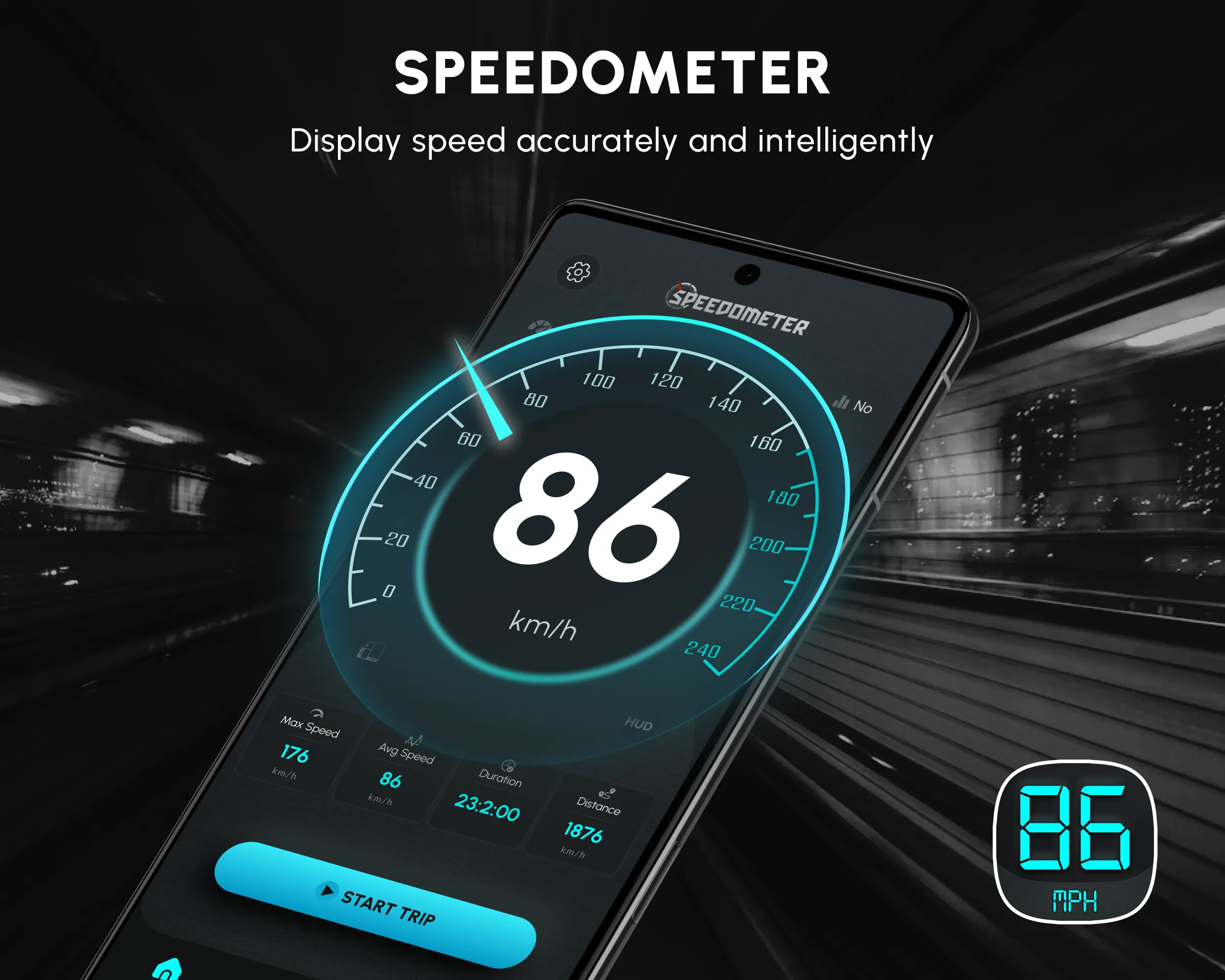 GPS Speedometer: Hud Speed | Indus Appstore | Screenshot