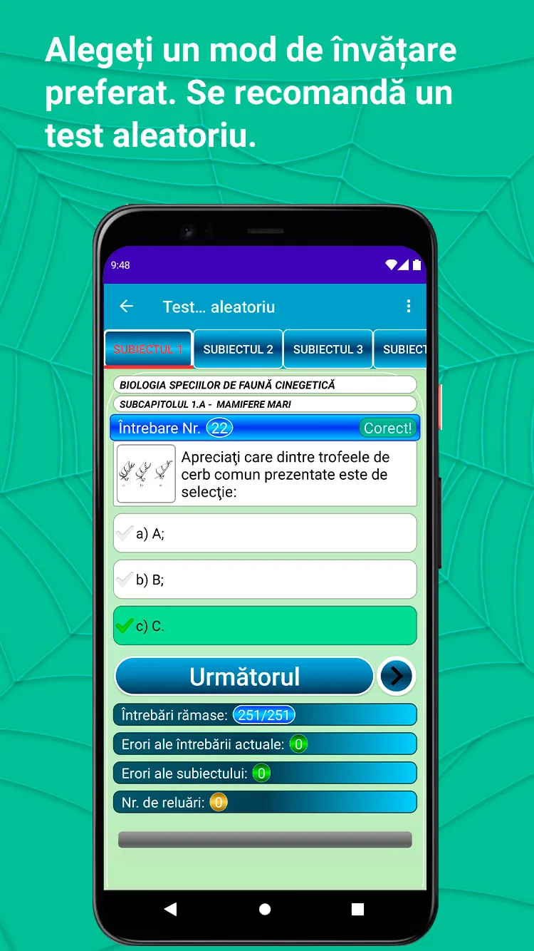 Chestionare examen de vânător | Indus Appstore | Screenshot