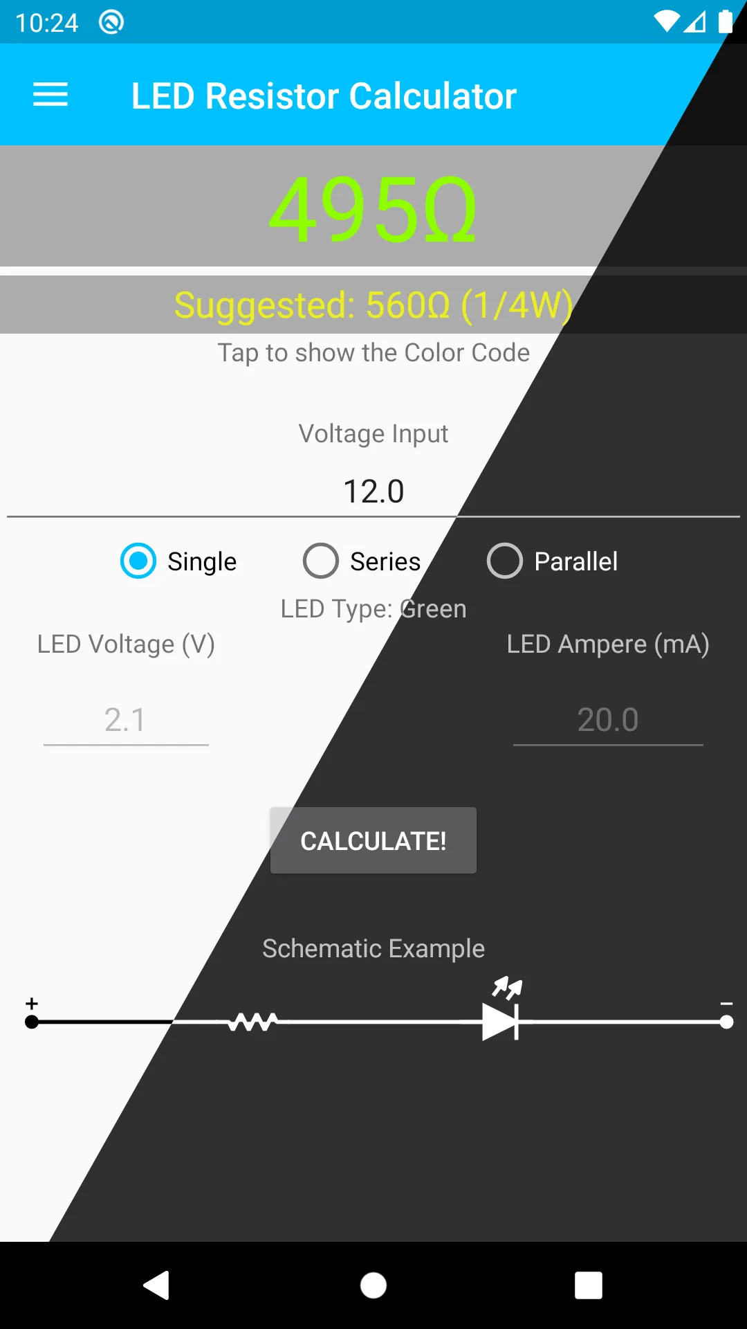 LED Resistor Calculator | Indus Appstore | Screenshot