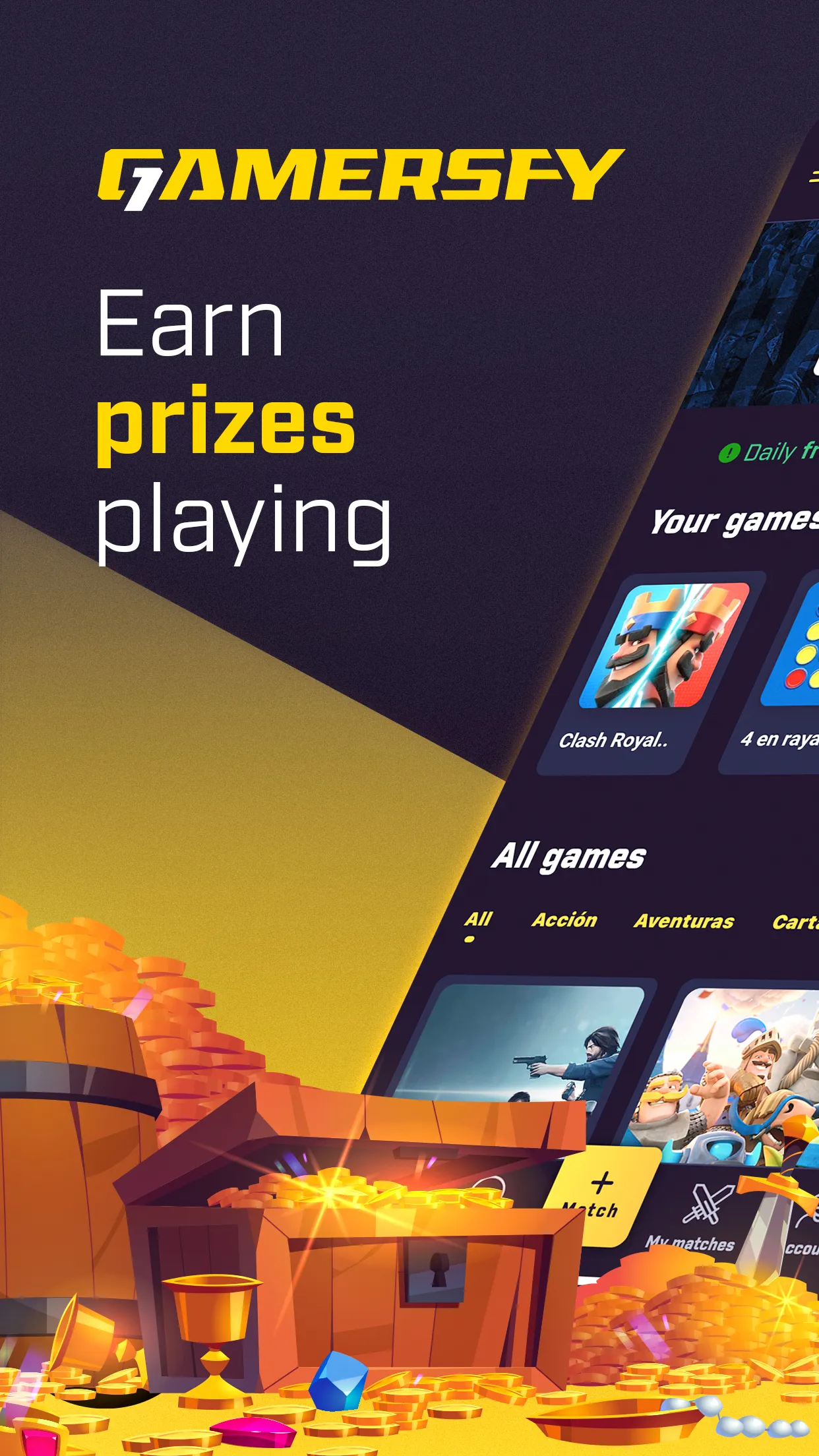 Gamersfy: Win prizes playing | Indus Appstore | Screenshot