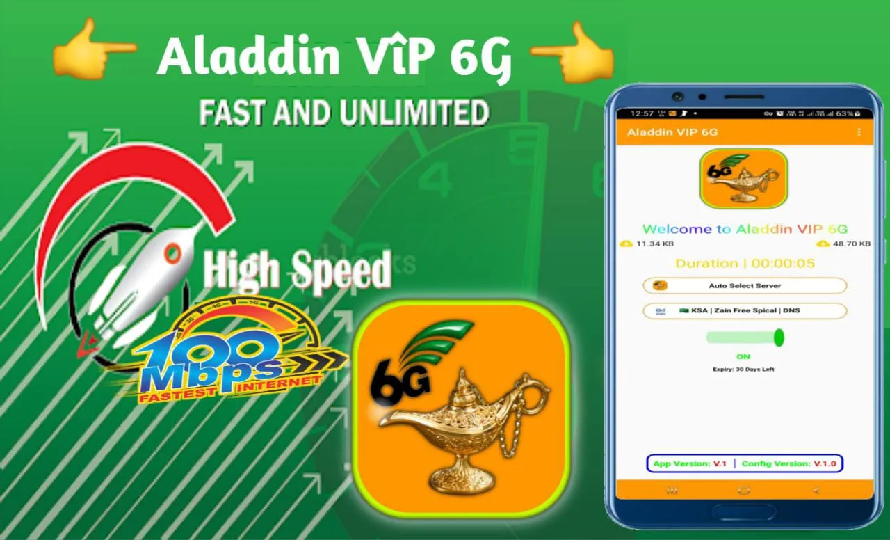 Aladdin VIP 6G-Secure Fast VPN | Indus Appstore | Screenshot