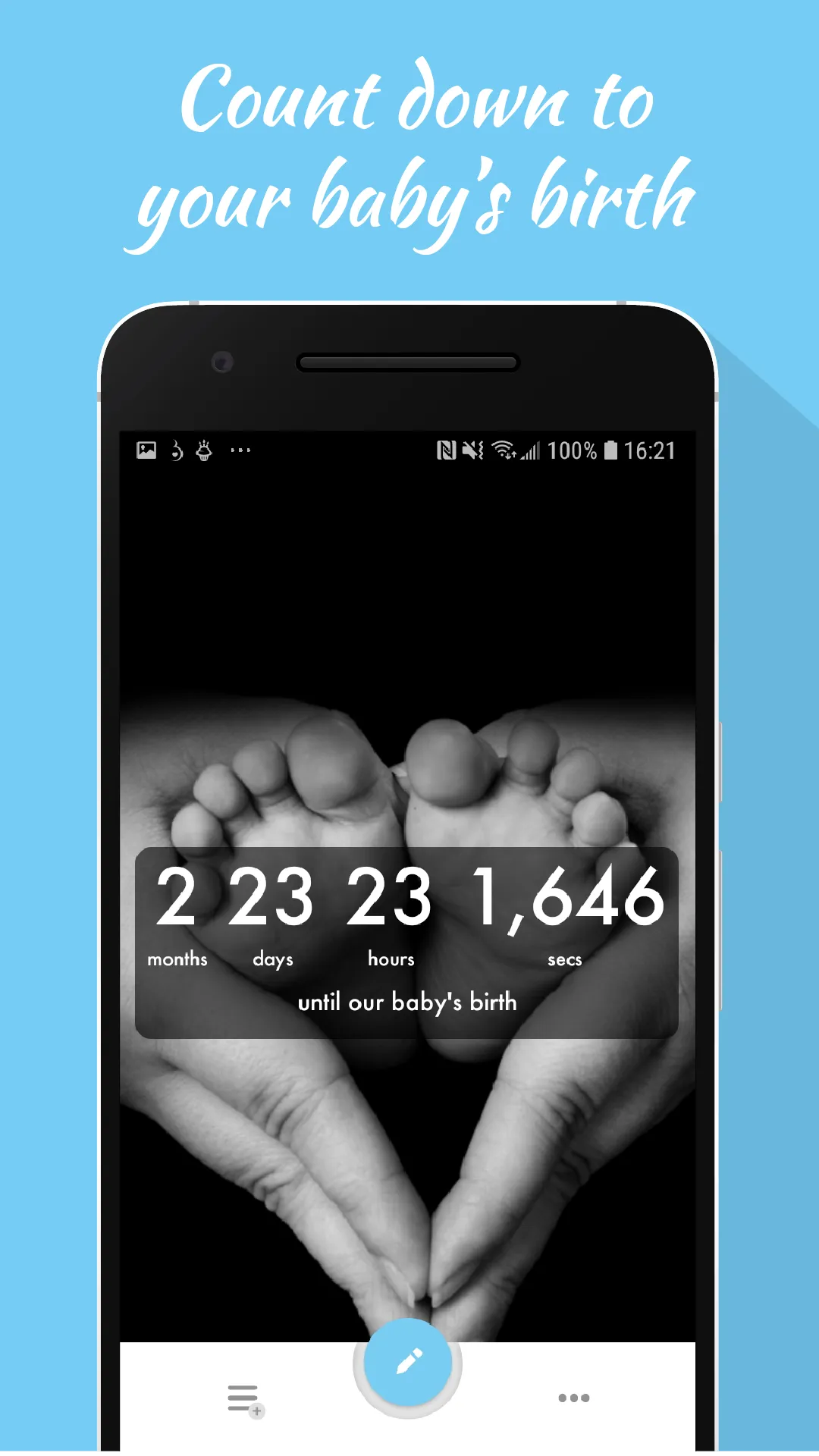 Baby Countdown Widget | Indus Appstore | Screenshot
