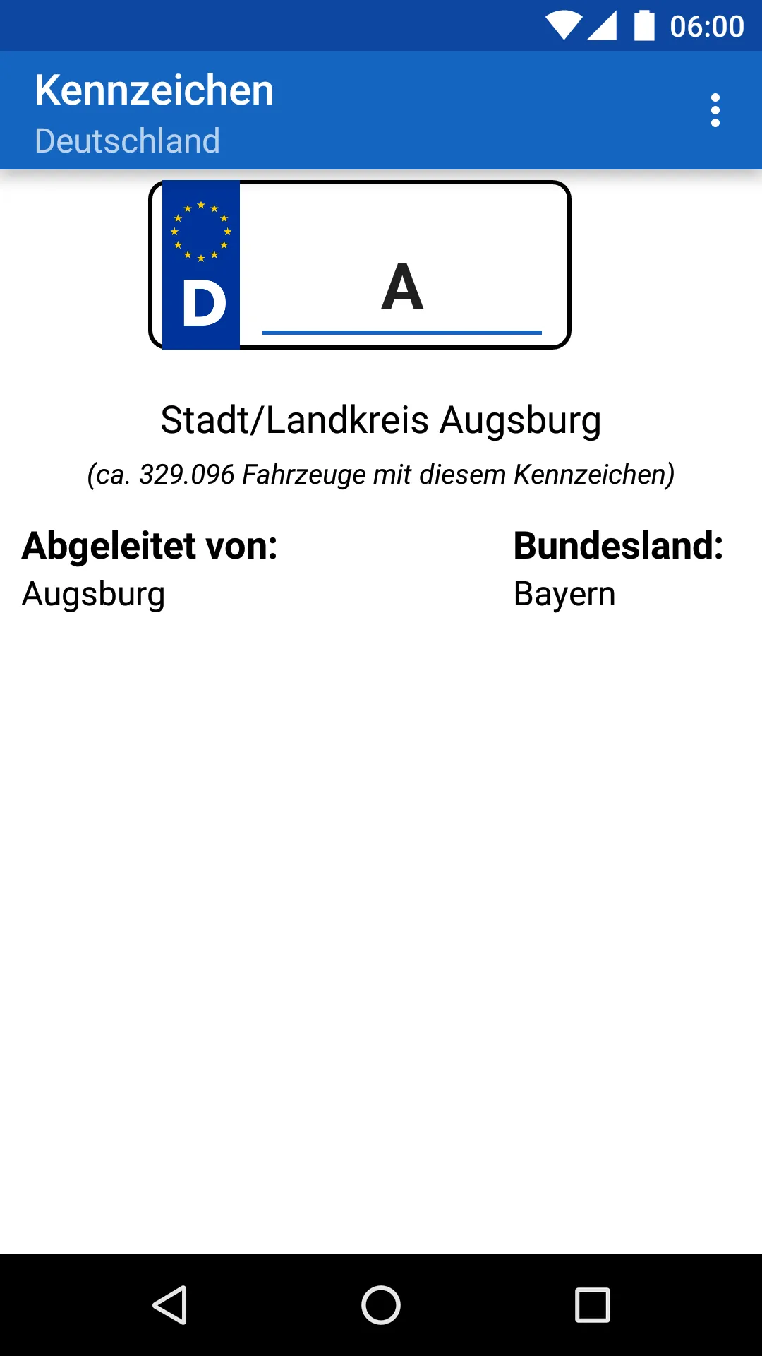 Kennzeichen Deutschland | Indus Appstore | Screenshot