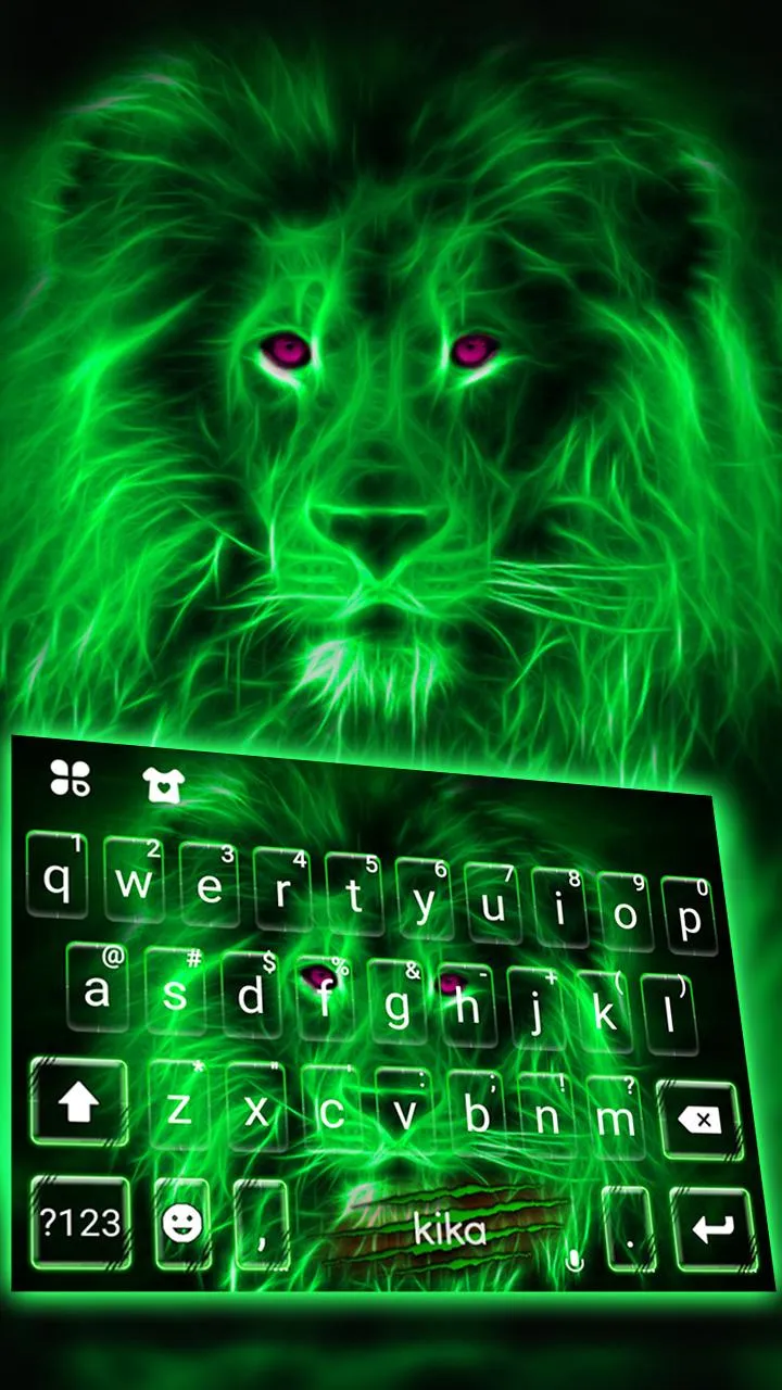 Neon Lion Keyboard Theme | Indus Appstore | Screenshot