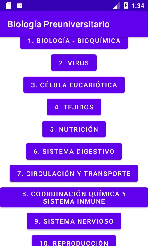 Biología Preuniversitario Grat | Indus Appstore | Screenshot