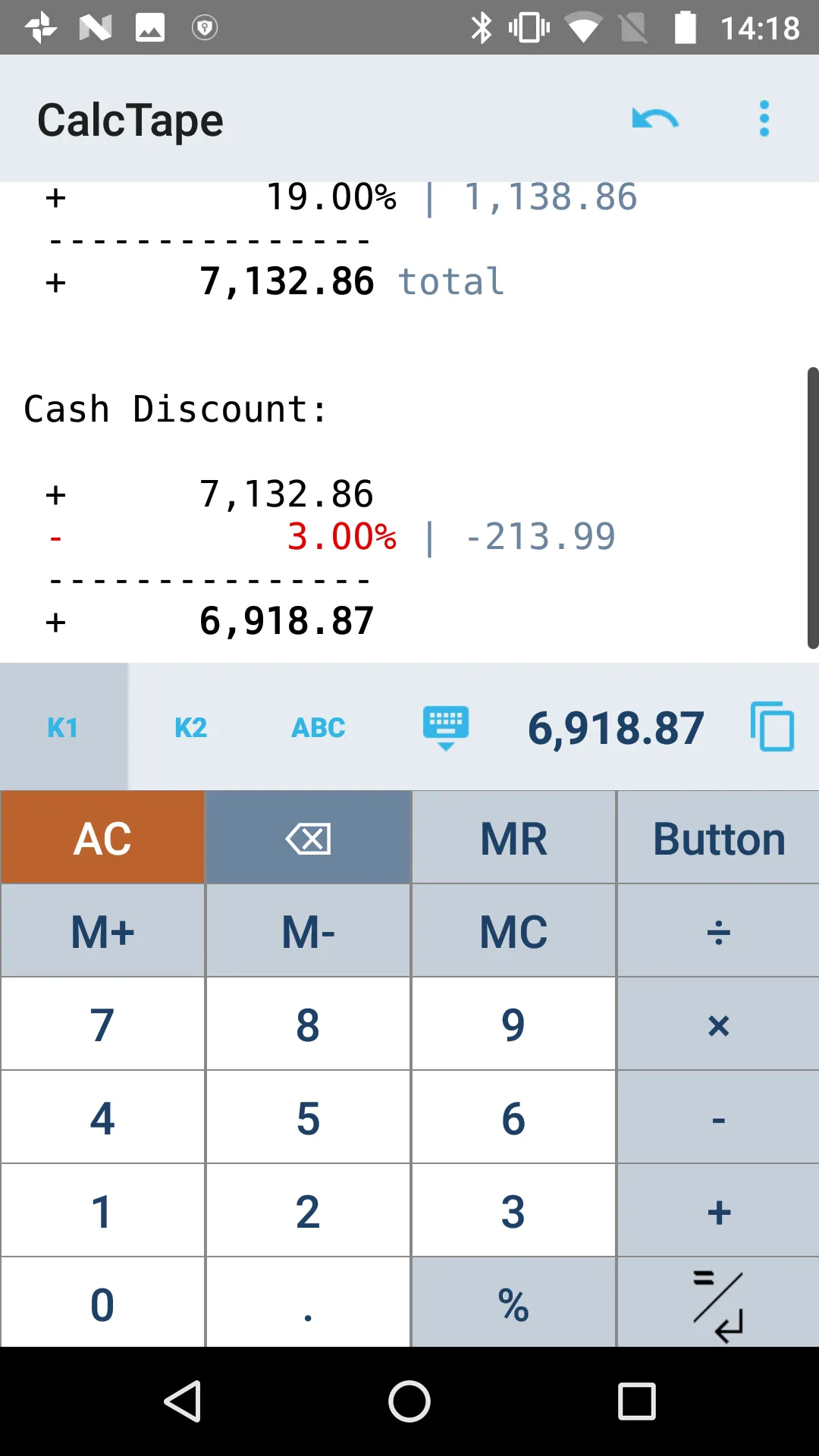 CalcTape Calculator with Tape | Indus Appstore | Screenshot