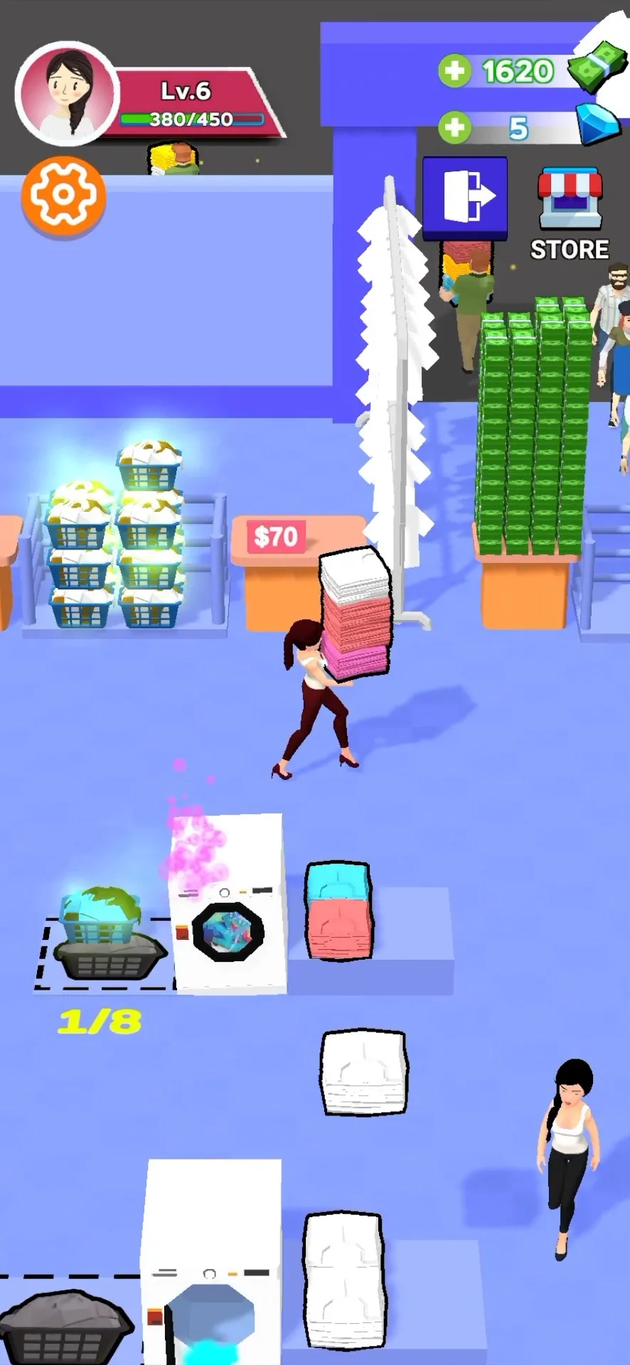 Laundry Tycoon - Business Sim | Indus Appstore | Screenshot