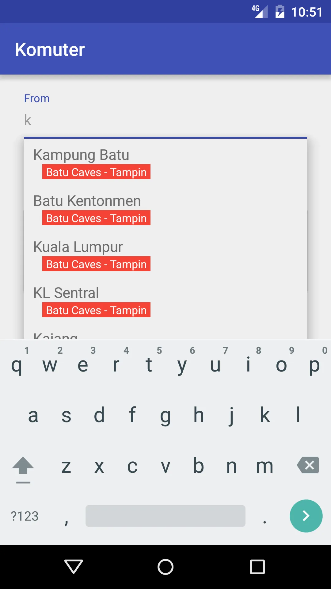 Komuter - KTM Timetable | Indus Appstore | Screenshot