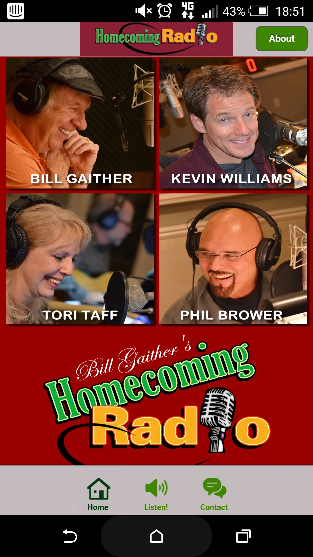 Bill Gaither Homecoming Radio | Indus Appstore | Screenshot