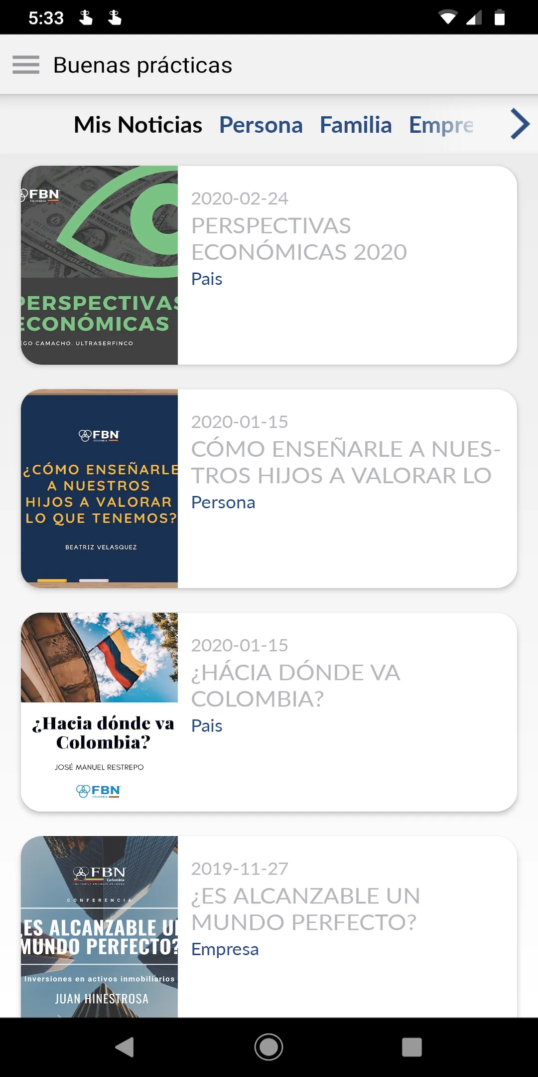 FBN Colombia | Indus Appstore | Screenshot