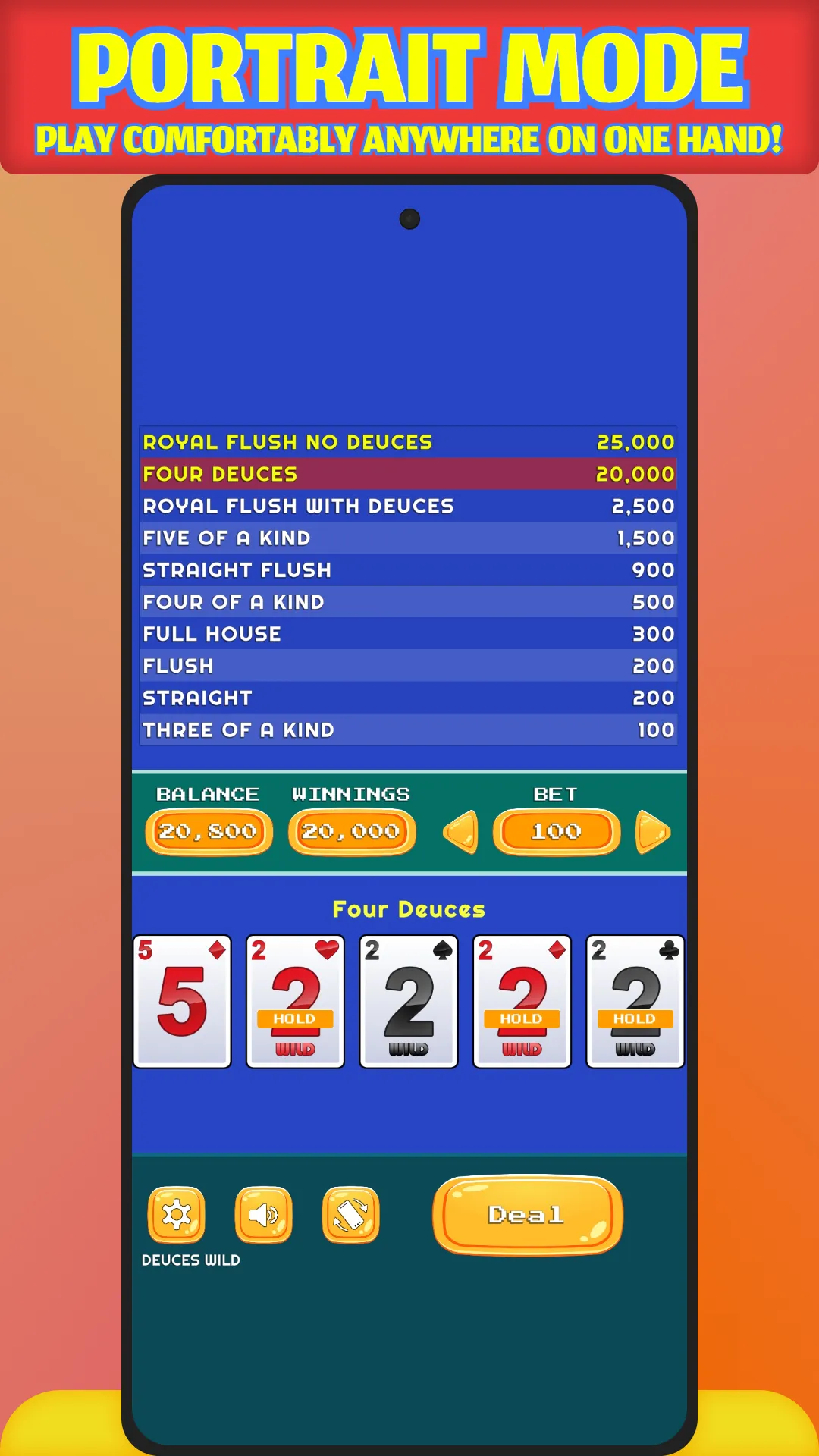 Deuces Wild - Offline | Indus Appstore | Screenshot