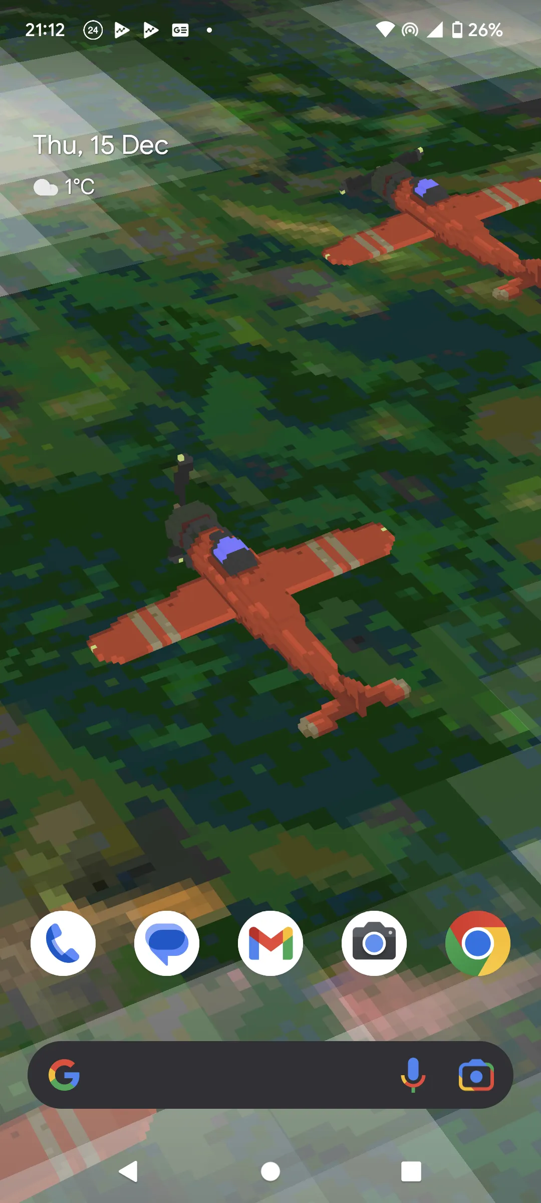 Voxel Airplanes 3D LWP | Indus Appstore | Screenshot