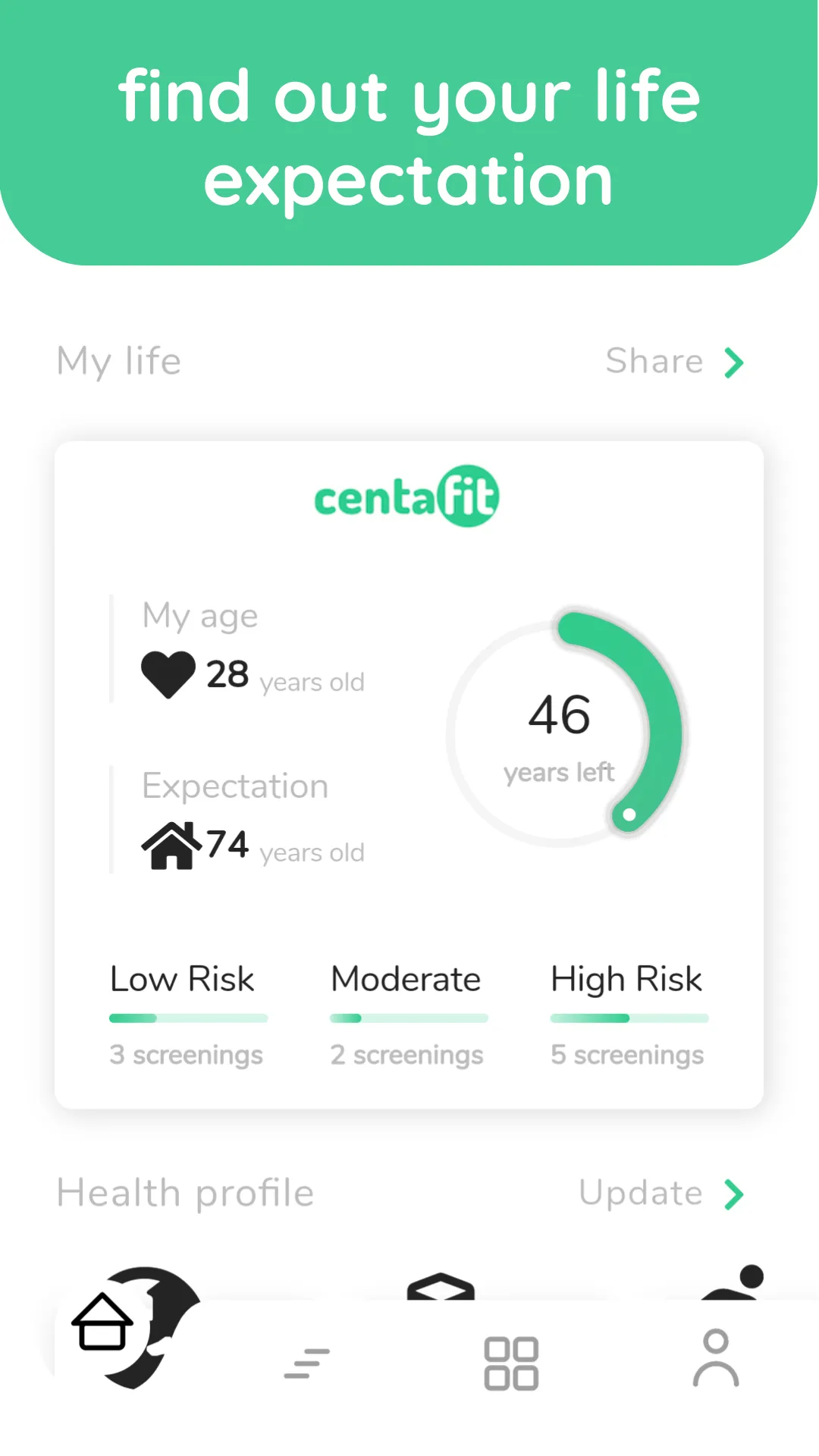 Centafit: Health Check, Screen | Indus Appstore | Screenshot