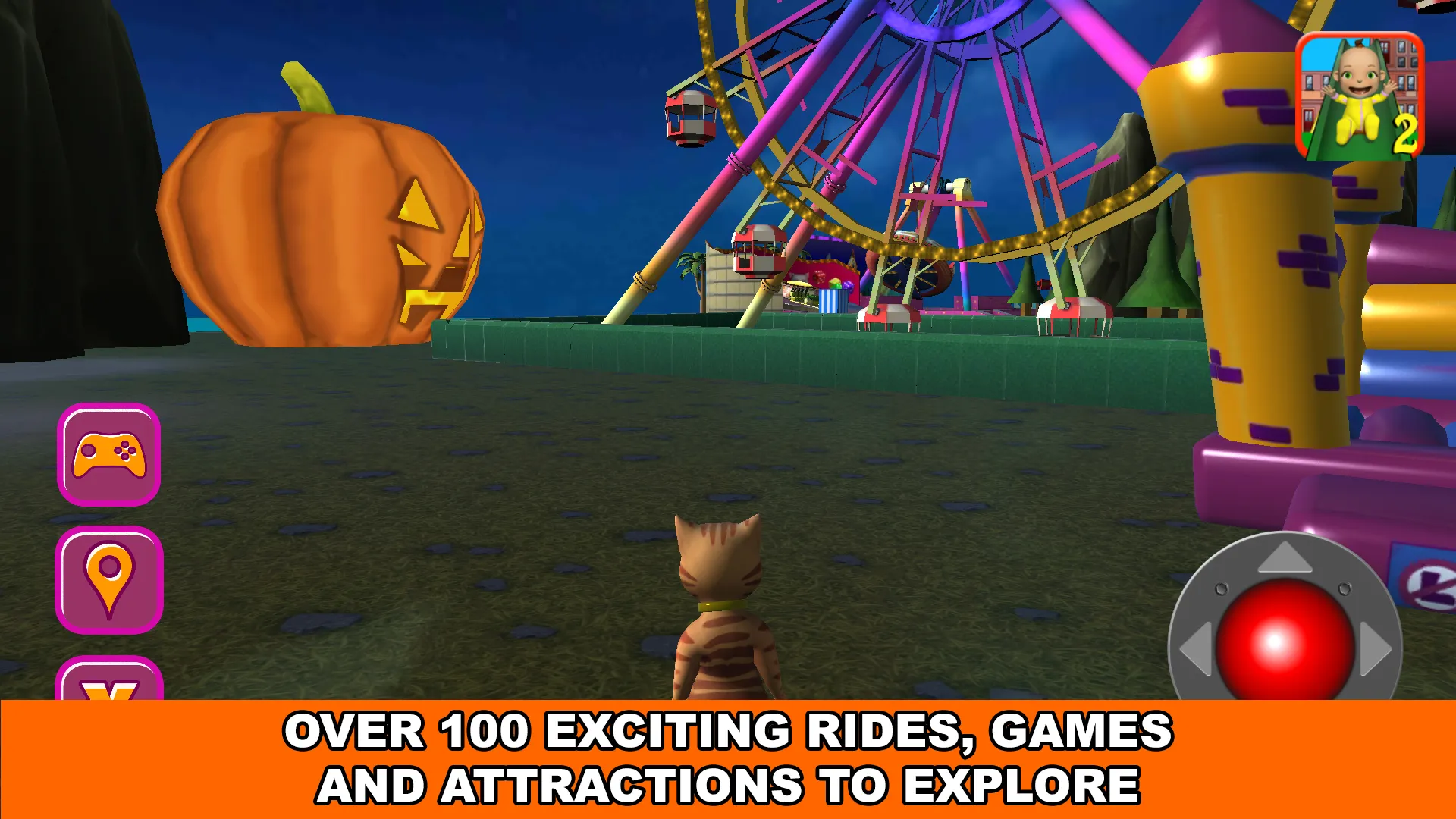 Halloween Cat Theme Park 3D | Indus Appstore | Screenshot