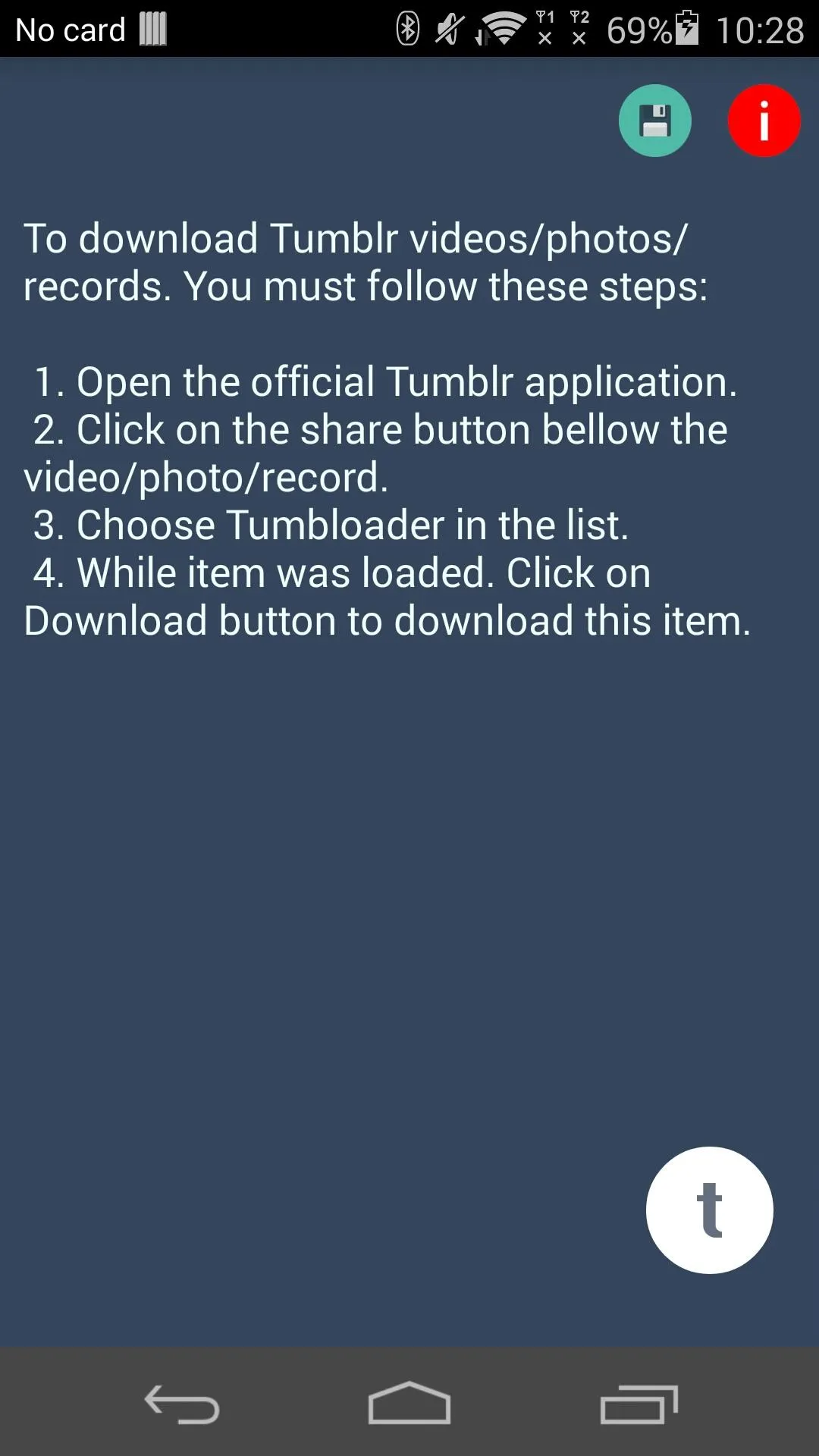 Timbloader for Tumblr | Indus Appstore | Screenshot