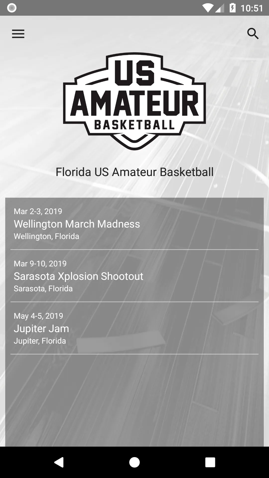 FL US Amateur Basketball | Indus Appstore | Screenshot