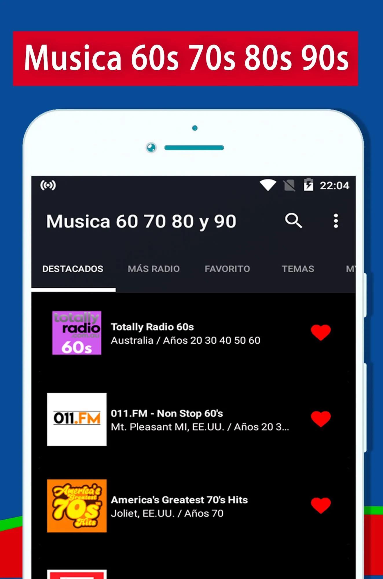 Musica de los 60 70 80 y 90 | Indus Appstore | Screenshot