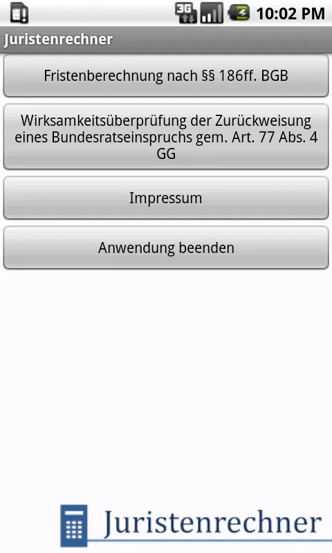 Juristenrechner | Indus Appstore | Screenshot