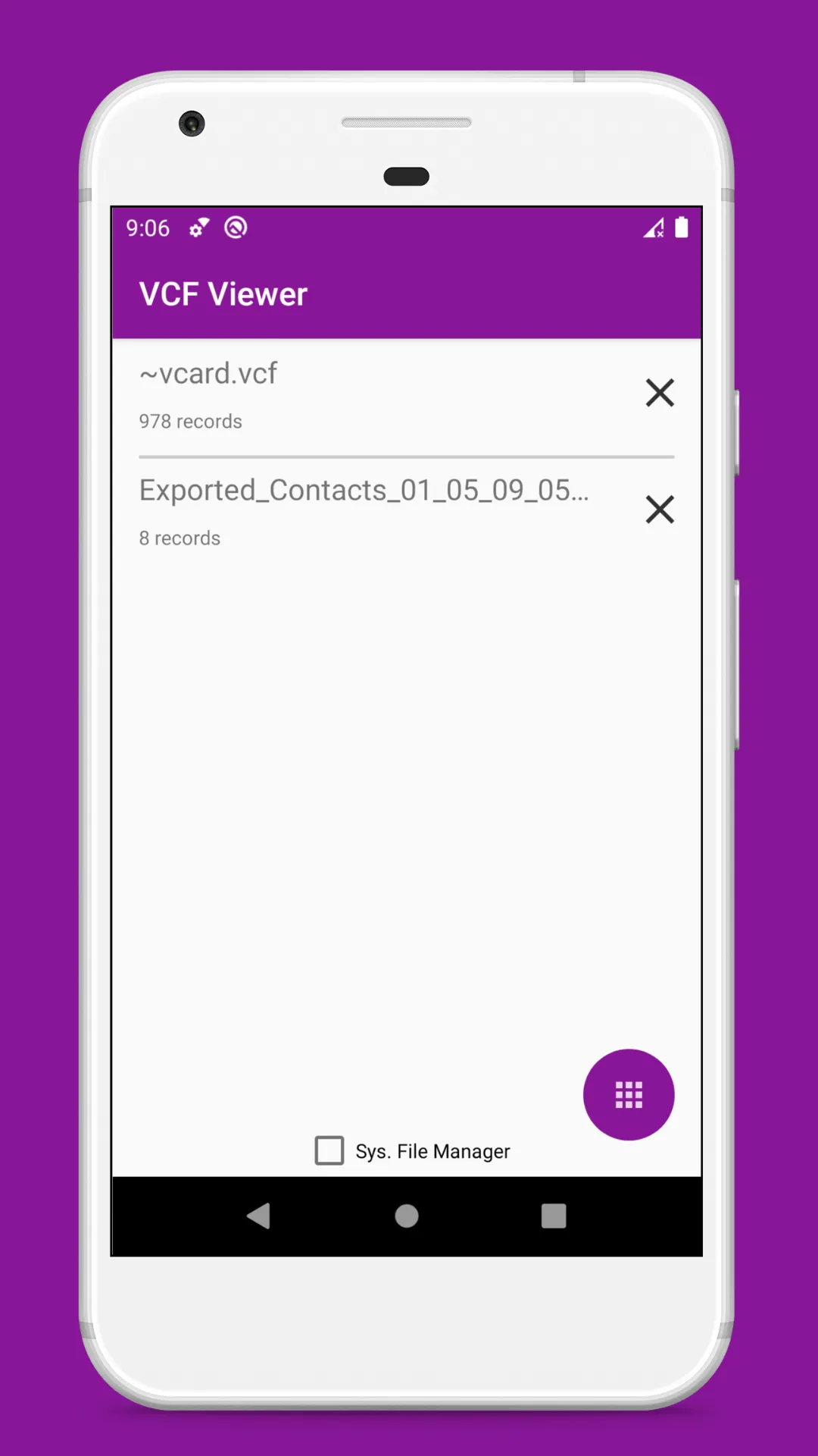 vCard File Reader: VCF Contact | Indus Appstore | Screenshot