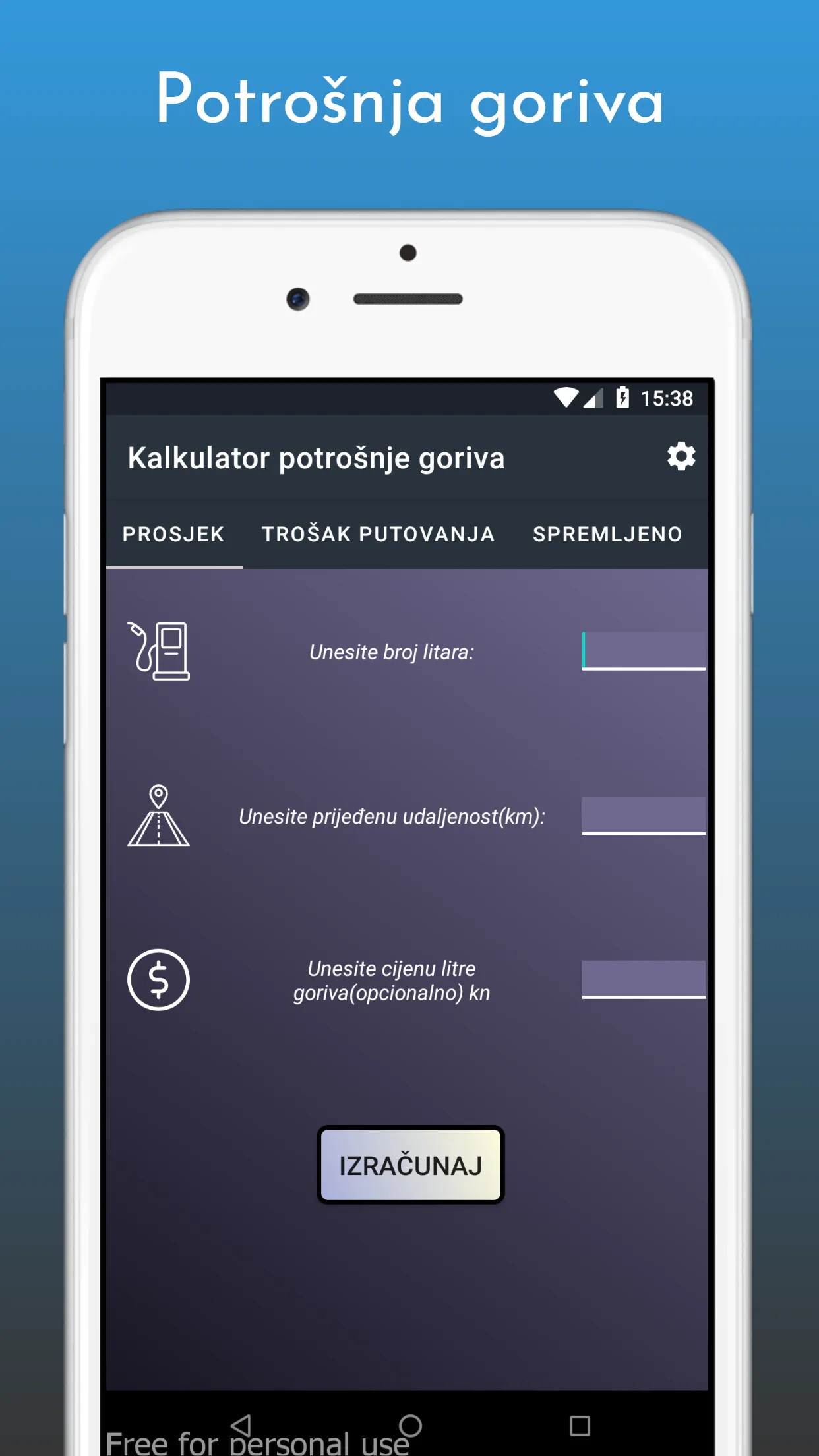 Kalkulator potrošnje goriva | Indus Appstore | Screenshot