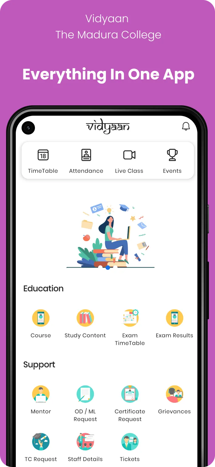 Vidyaan - The Madura College | Indus Appstore | Screenshot