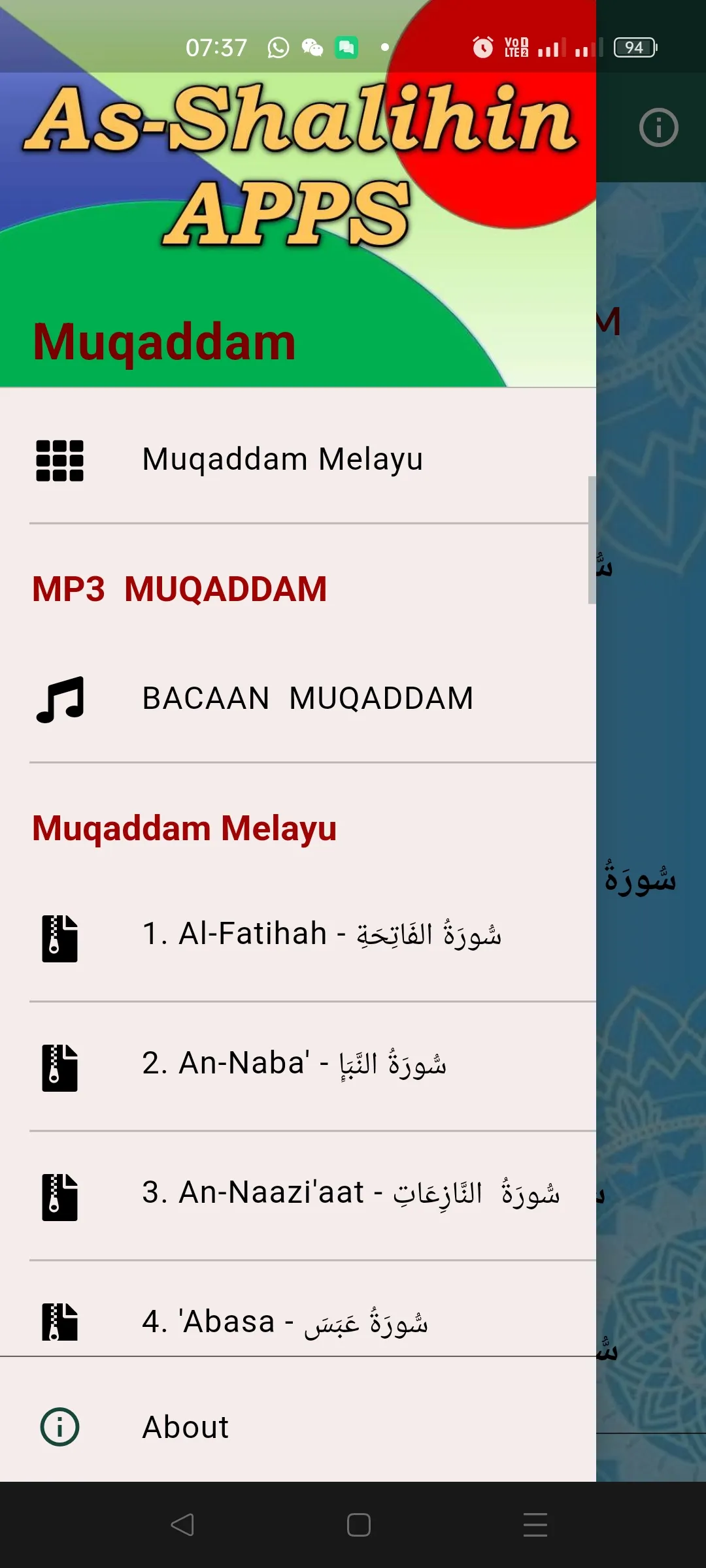 MUQADDAM - Terjemahan Melayu | Indus Appstore | Screenshot