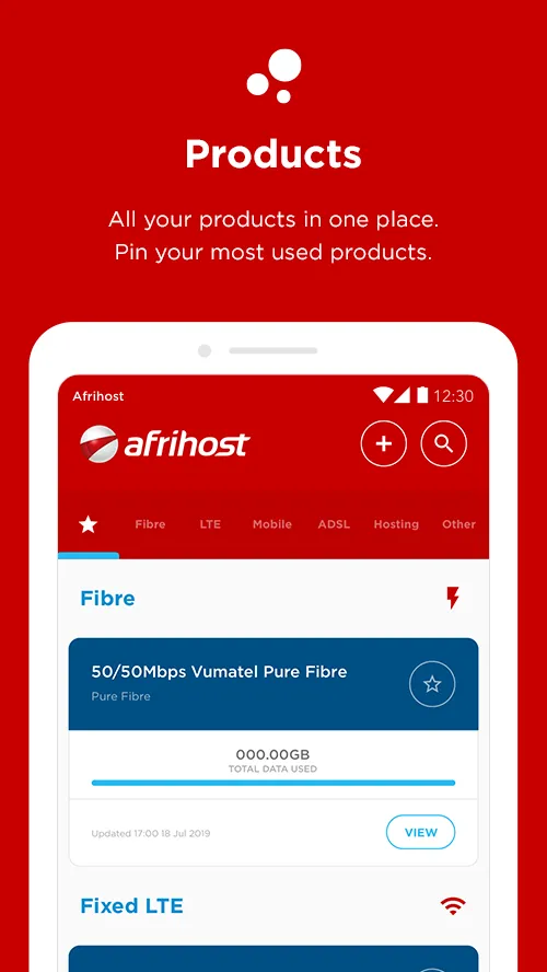 Afrihost | Indus Appstore | Screenshot