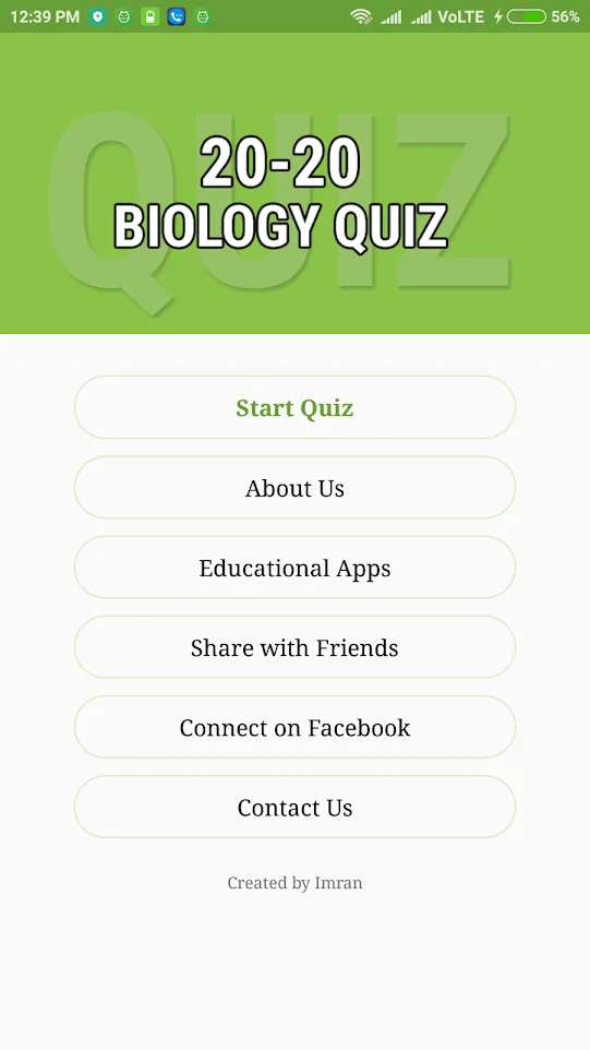 20-20 Biology Quizzes | Indus Appstore | Screenshot