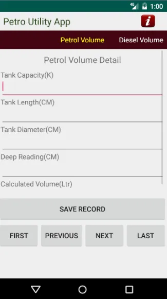 Petro Volume calculator | Indus Appstore | Screenshot