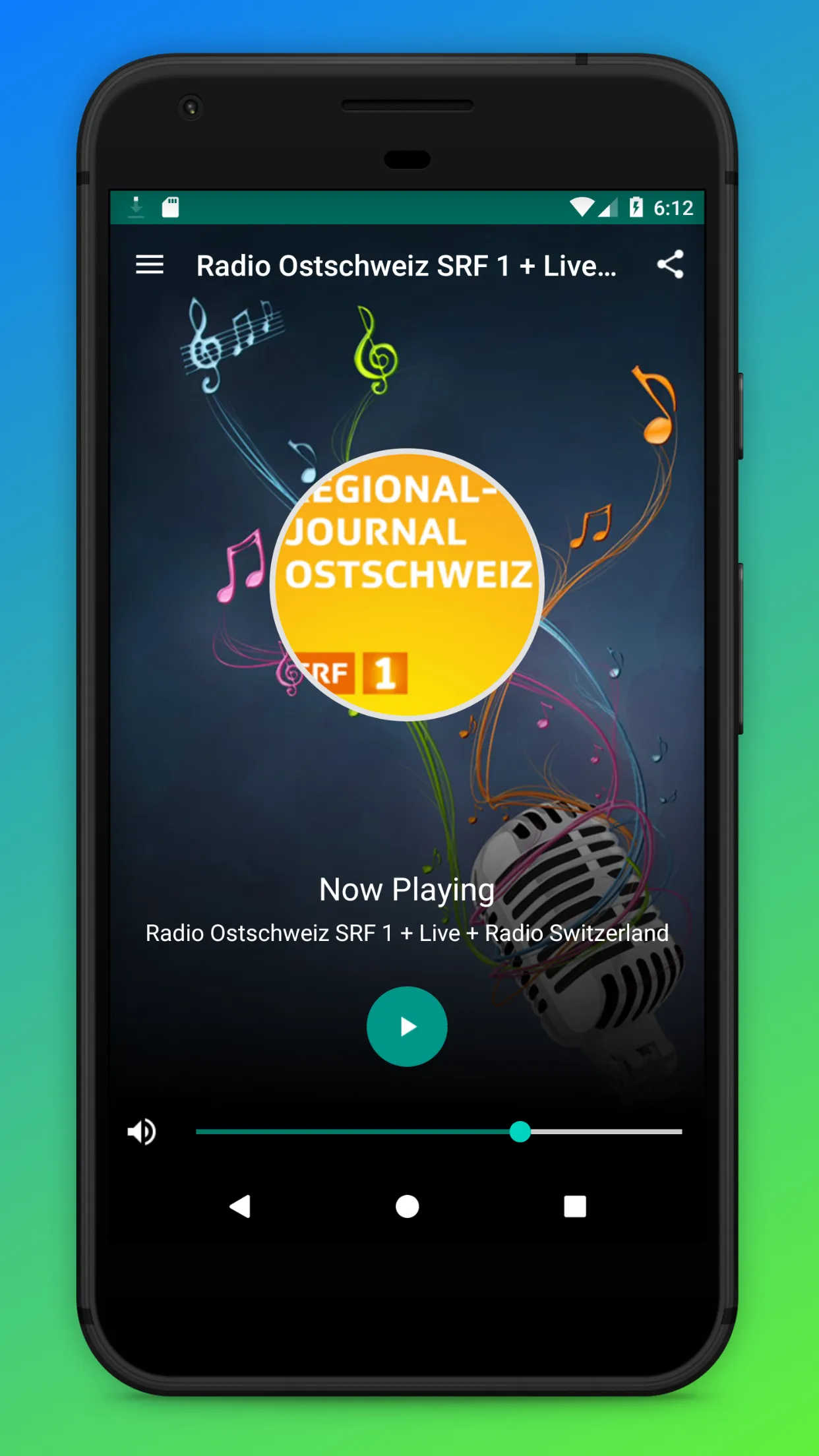 SRF 1 Radio Ostschweiz Online | Indus Appstore | Screenshot