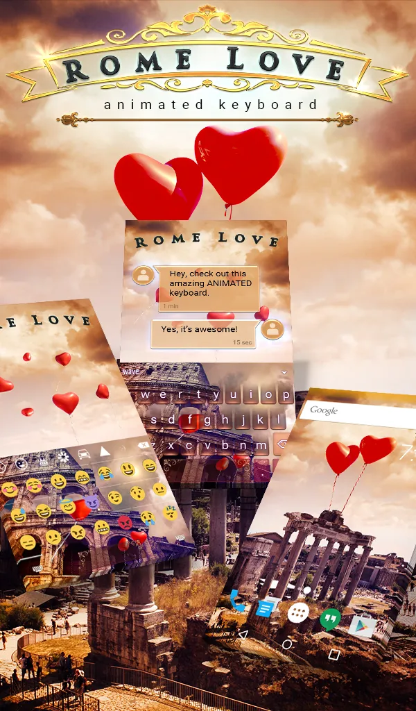 Rome Love Keyboard & Wallpaper | Indus Appstore | Screenshot