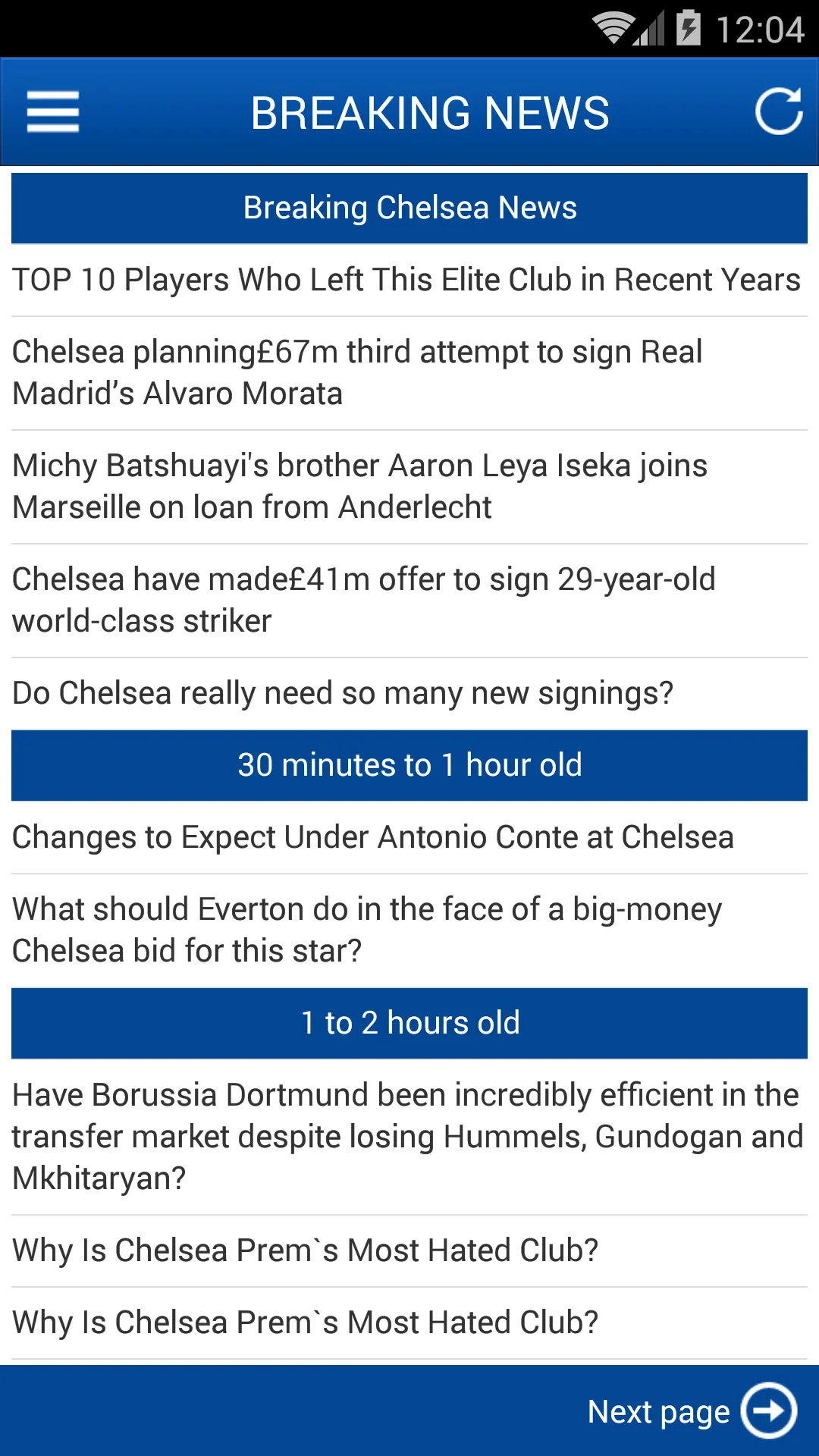 Latest News for Chelsea | Indus Appstore | Screenshot