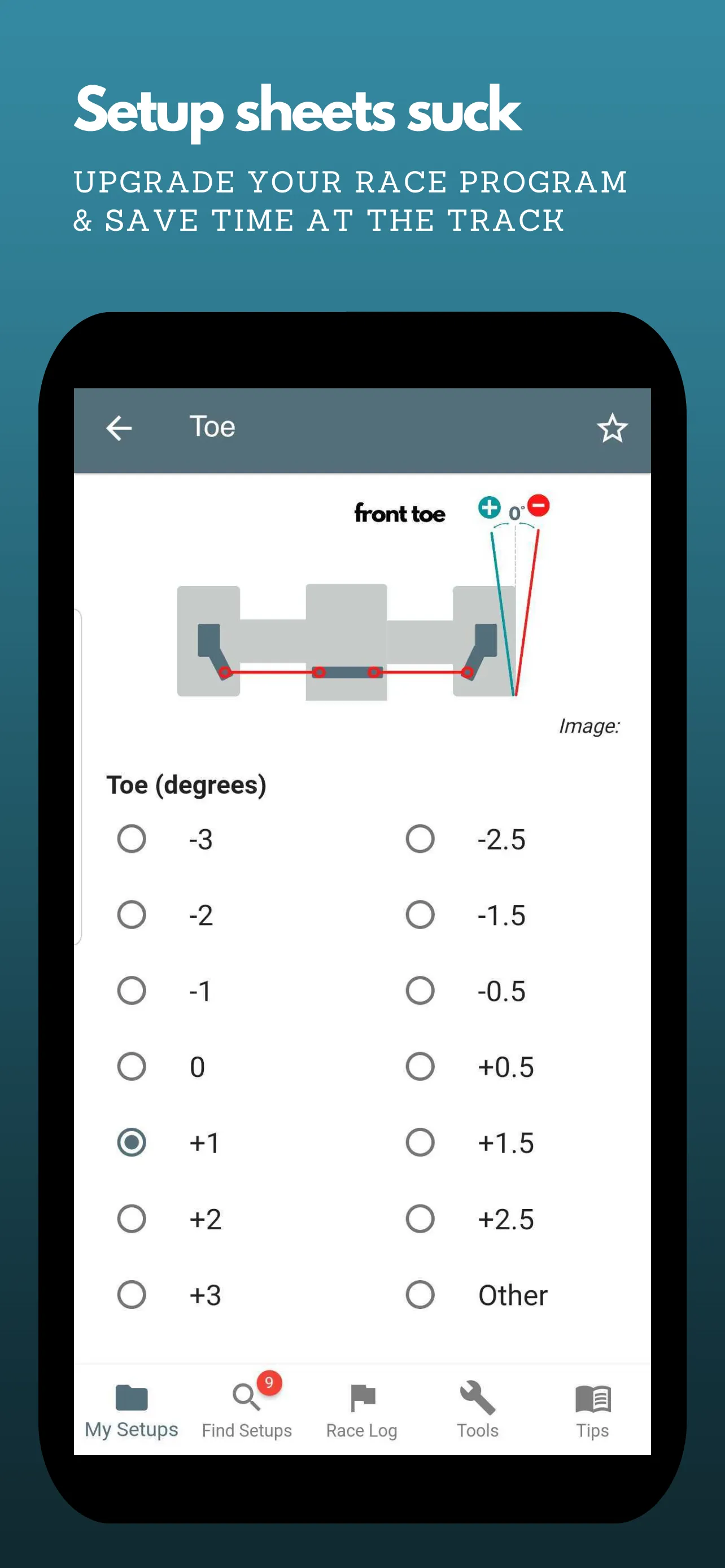 RC Setup App & Race Log | Indus Appstore | Screenshot