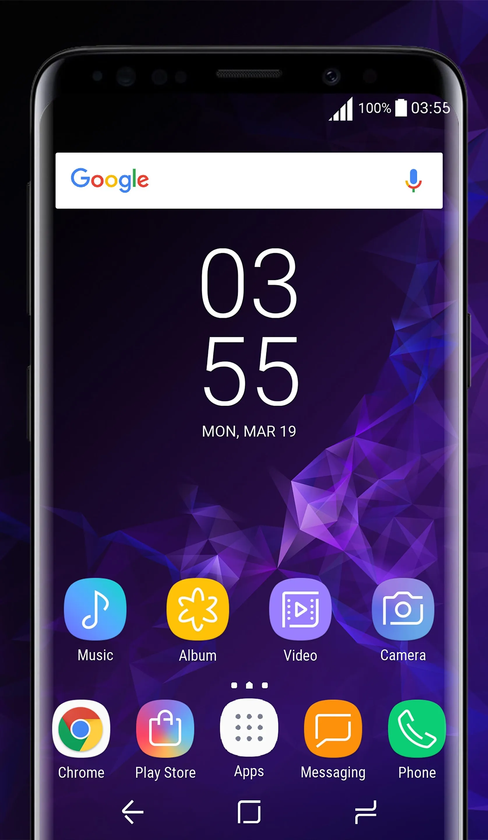 Galaxy S9 purple Theme | Indus Appstore | Screenshot