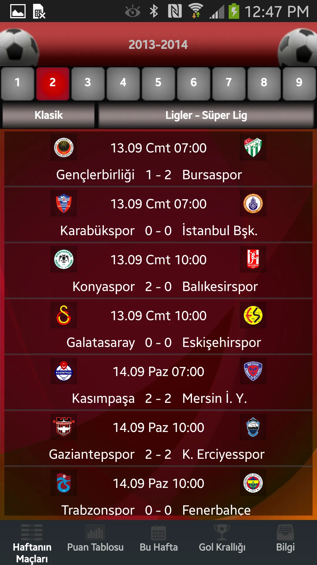 Futbol - Süper Lig | Indus Appstore | Screenshot