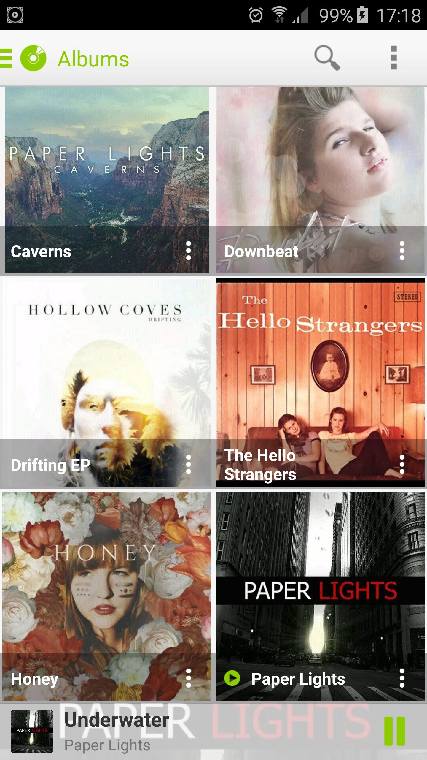 PlayerPro Cloudy Green Skin | Indus Appstore | Screenshot