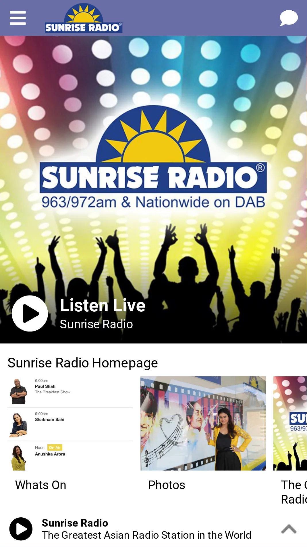 Sunrise Radio National | Indus Appstore | Screenshot