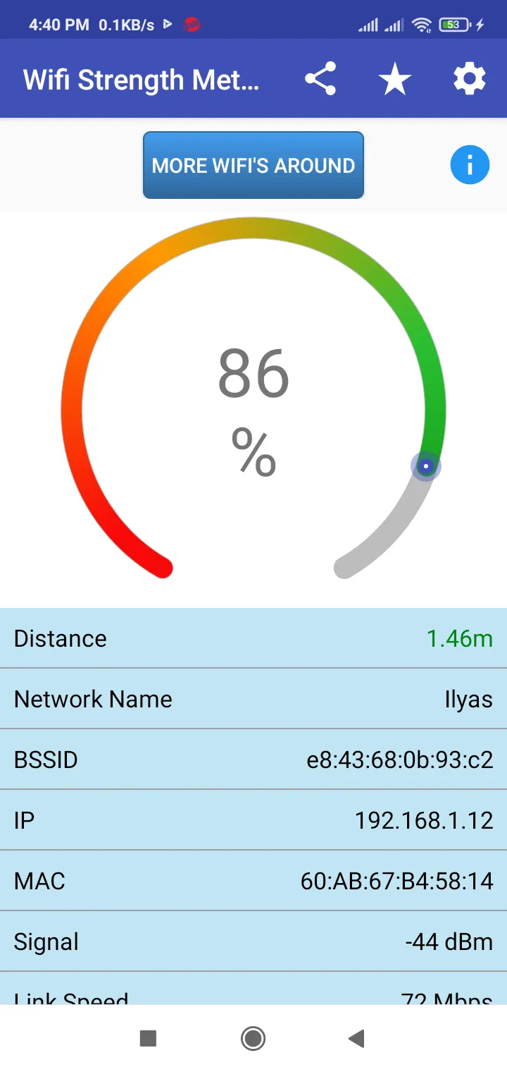 WiFi Strength Meter | Indus Appstore | Screenshot