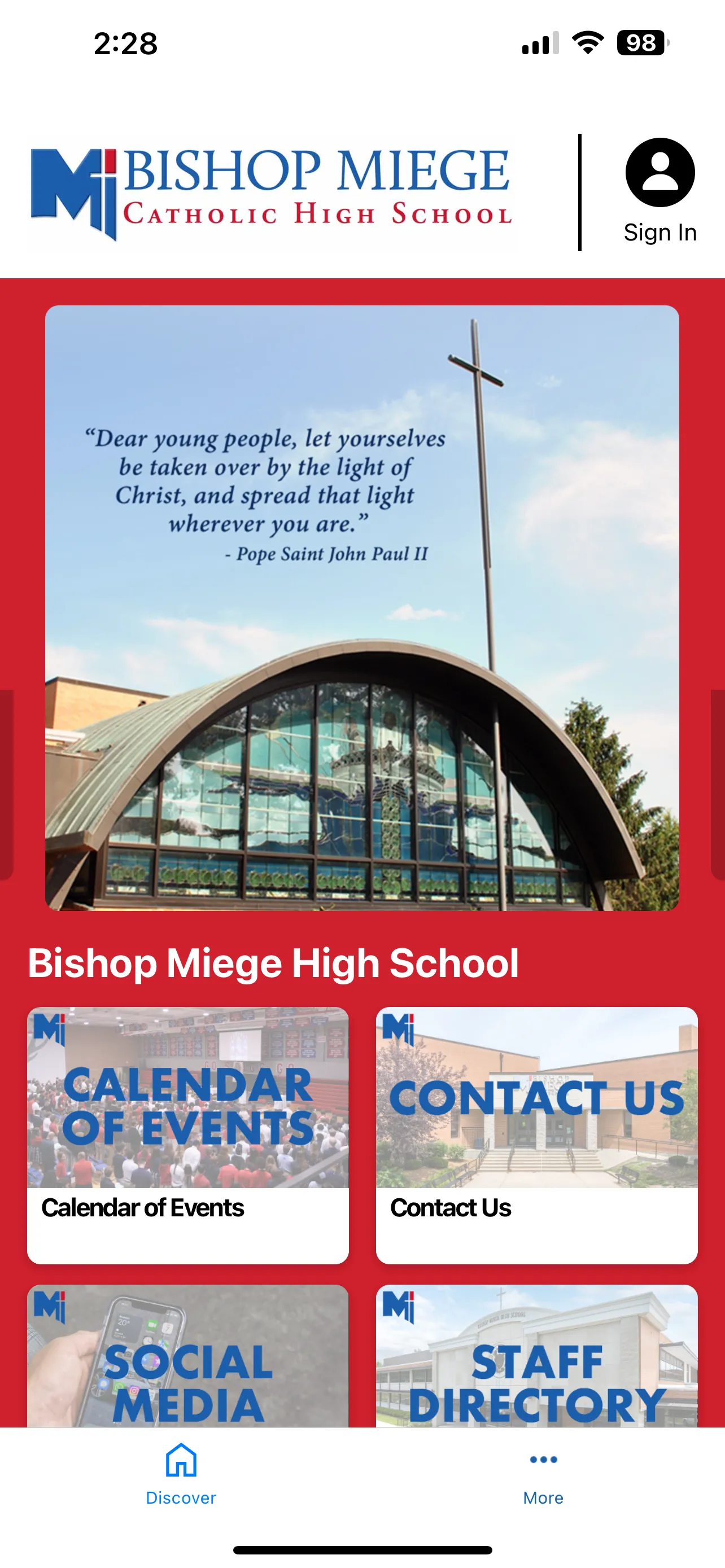 Bishop Miege High School | Indus Appstore | Screenshot