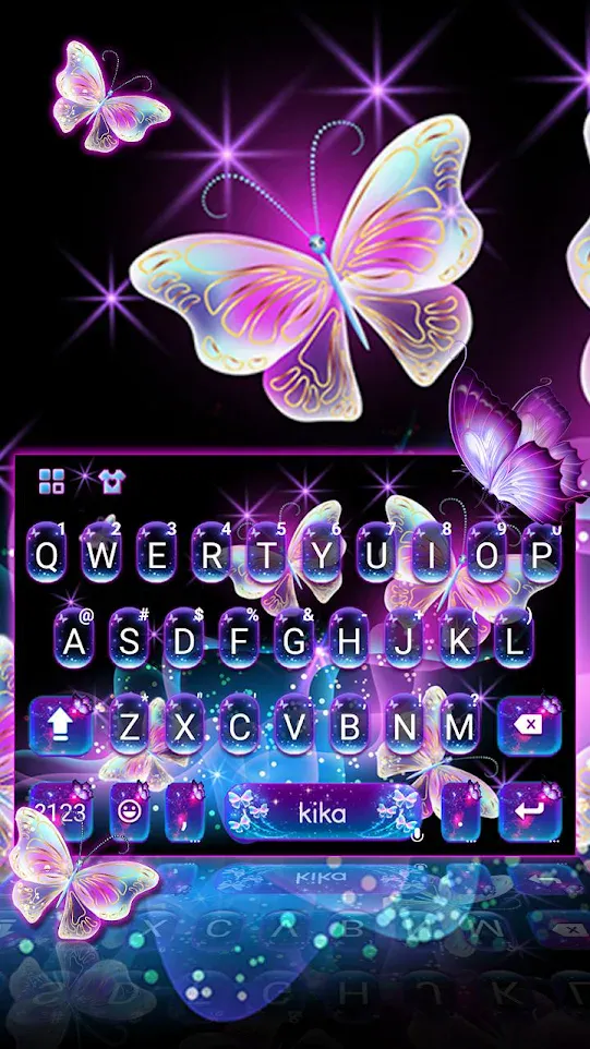 Neon Butterfly Theme | Indus Appstore | Screenshot